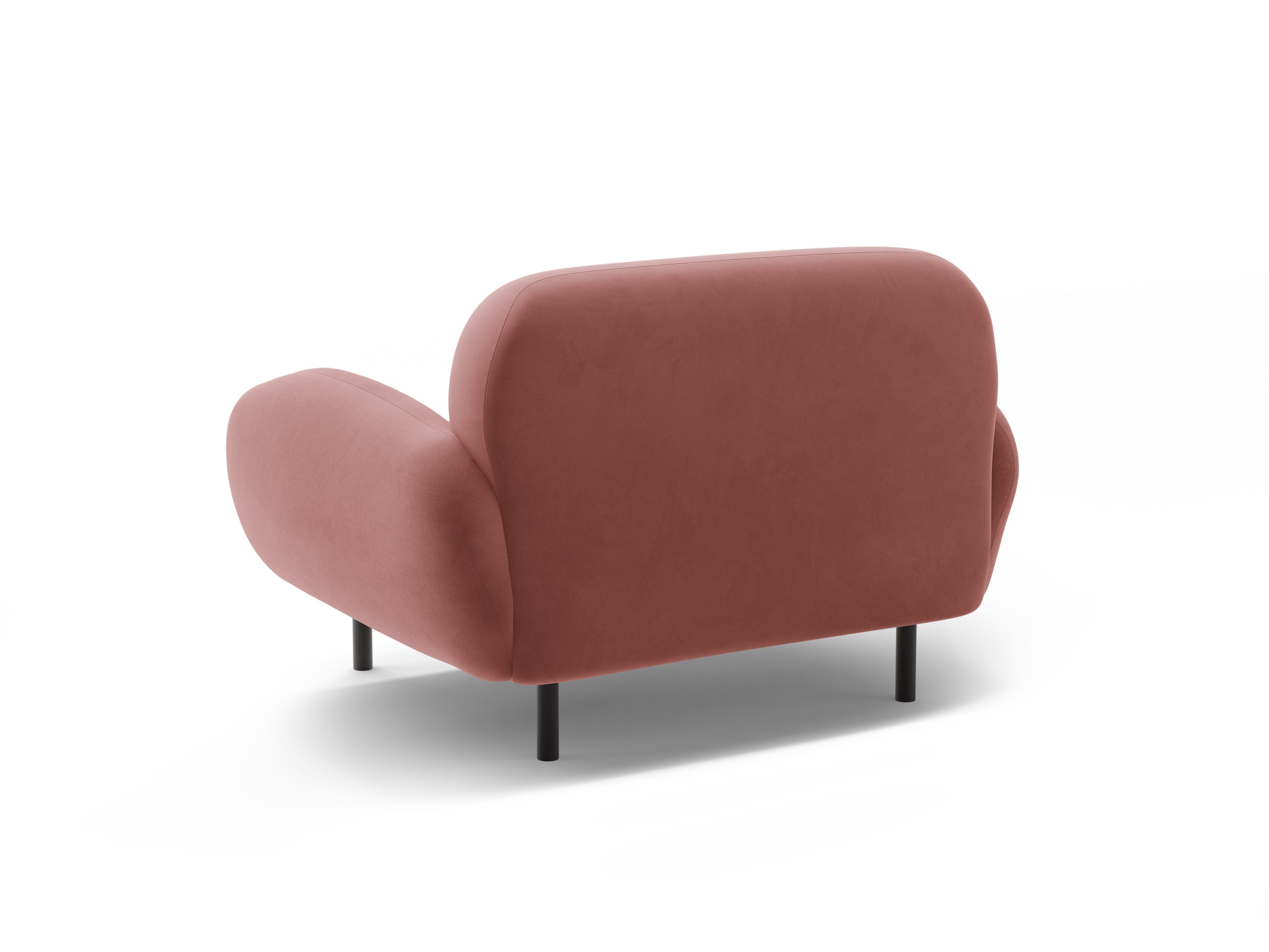 Samt Sessel POPPY schmutziges Rosa