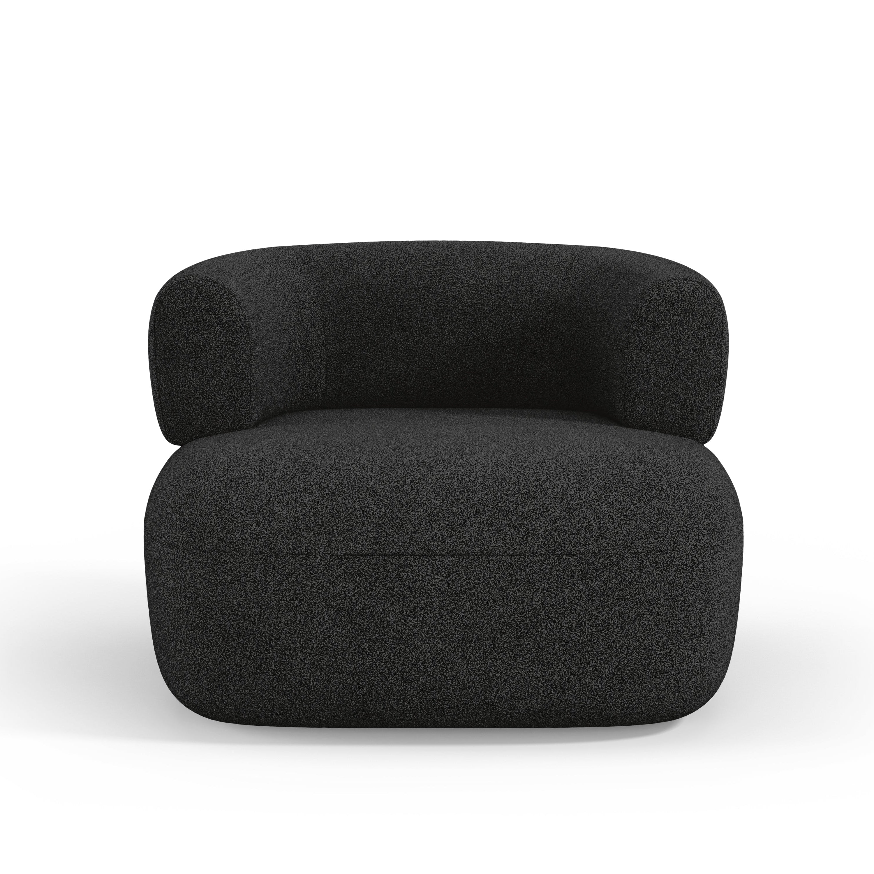 Fotel JENNY czarny boucle – Micadoni