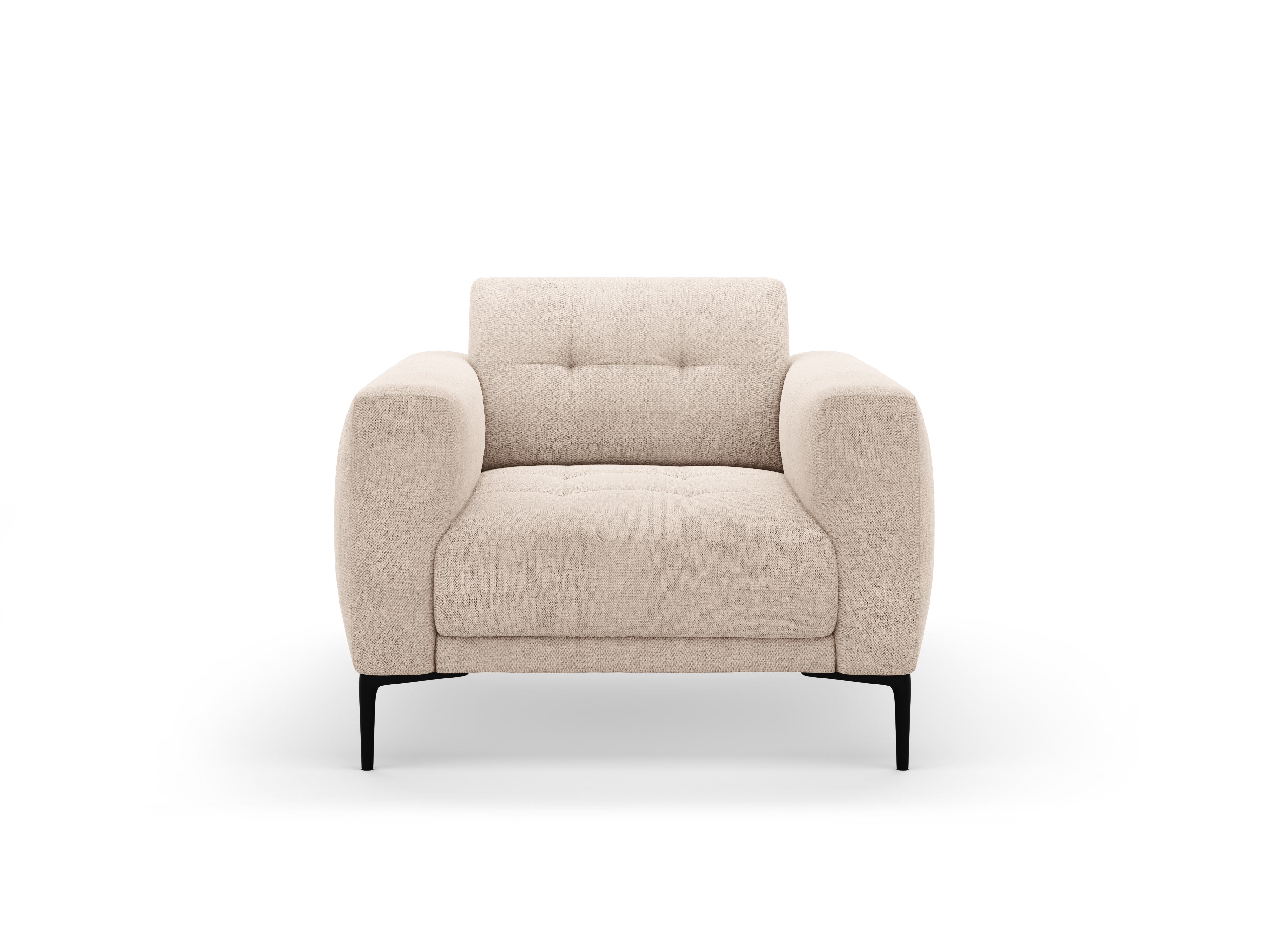 BEMY beige chenille fauteuil