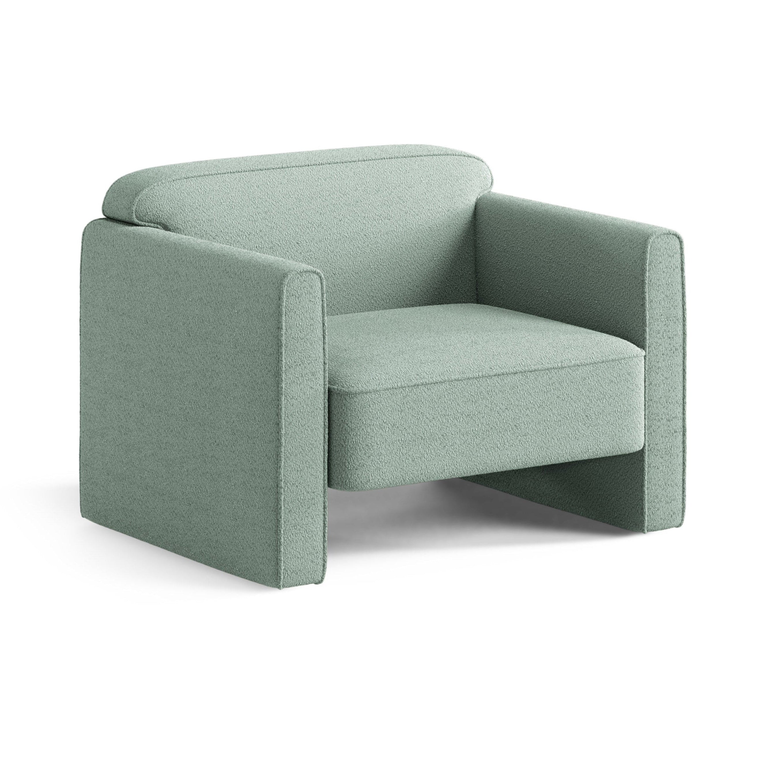 Fotel ABBY miętowy boucle – Micadoni