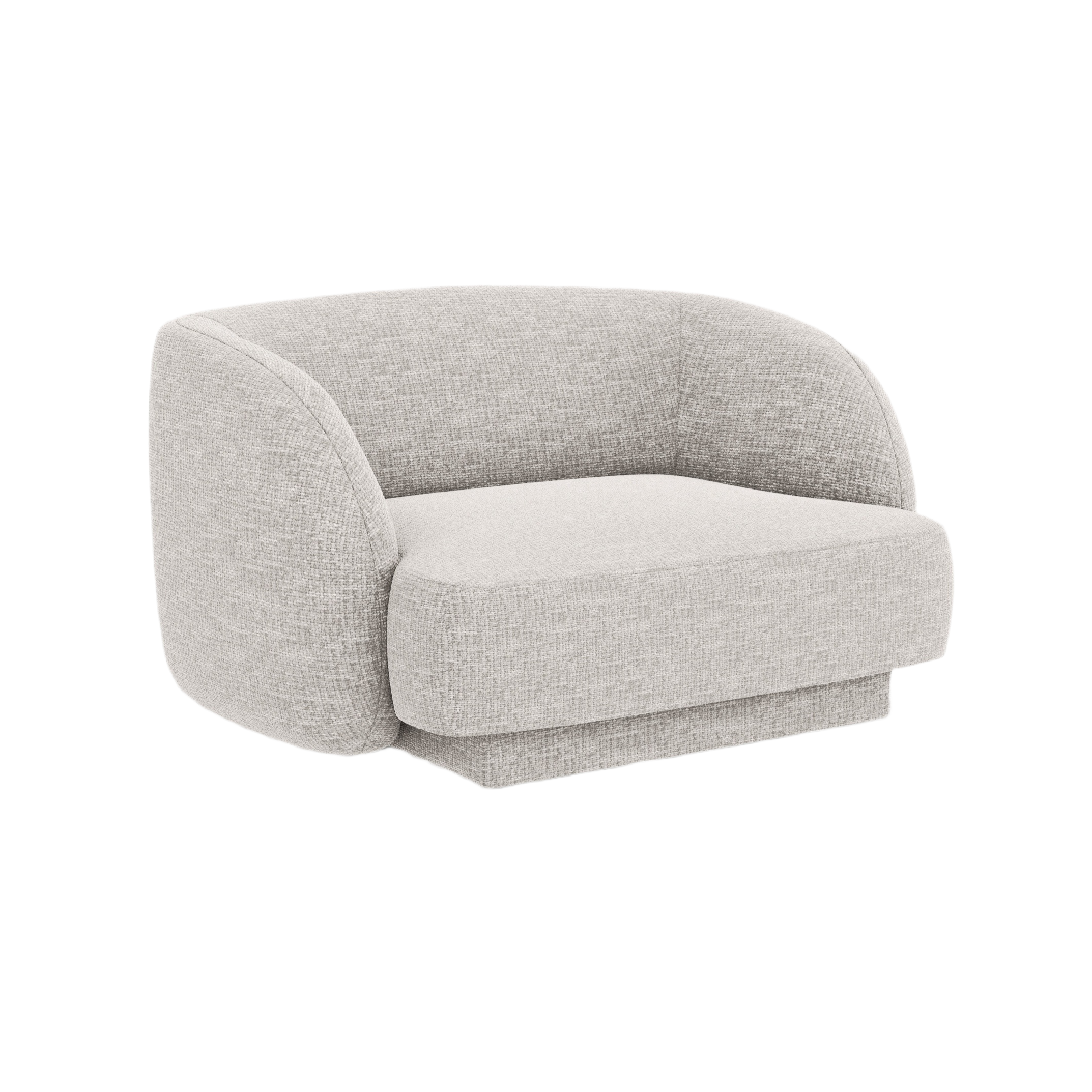 MILEY Armchair Gray Chenille