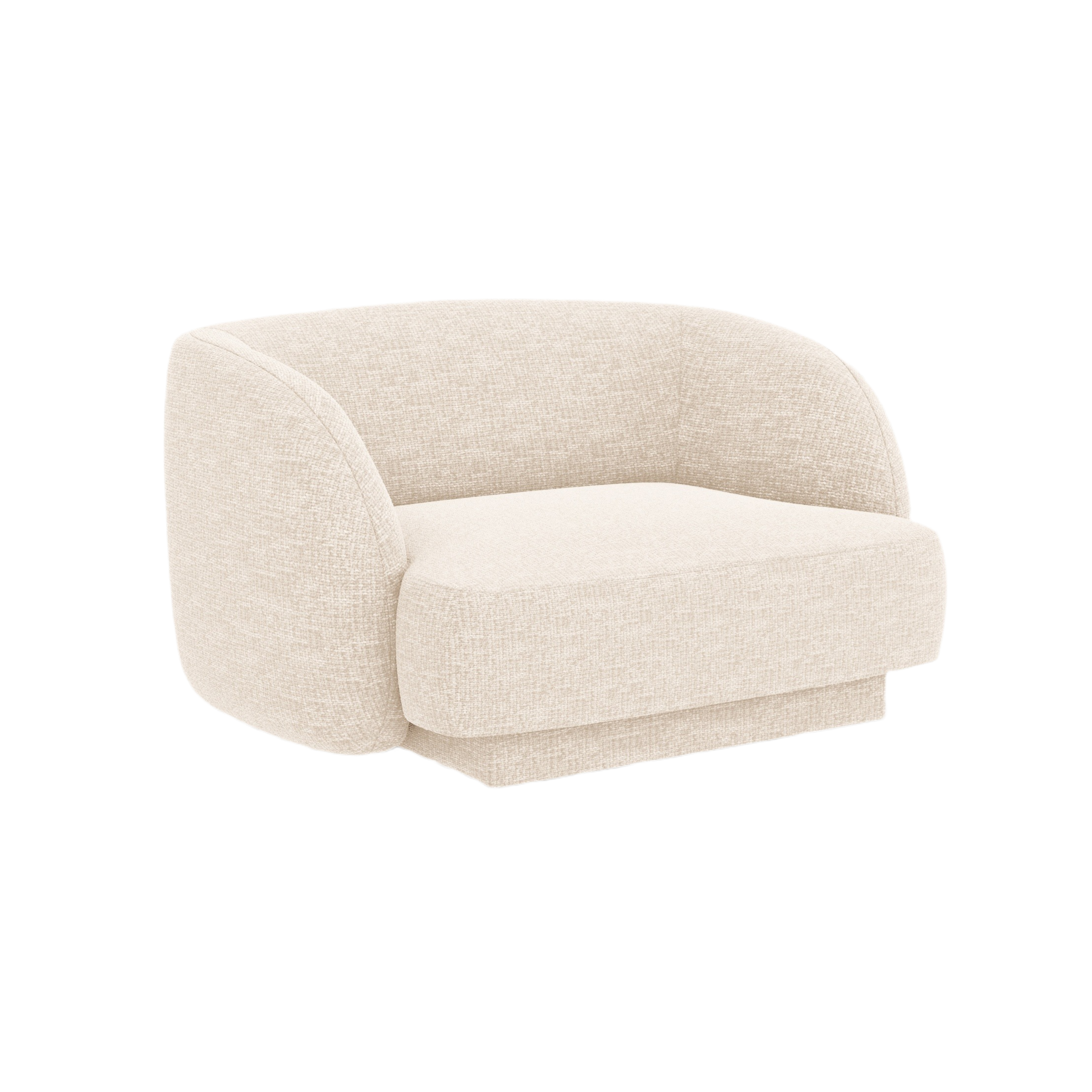 MILEY Armchair Ivory Chenille