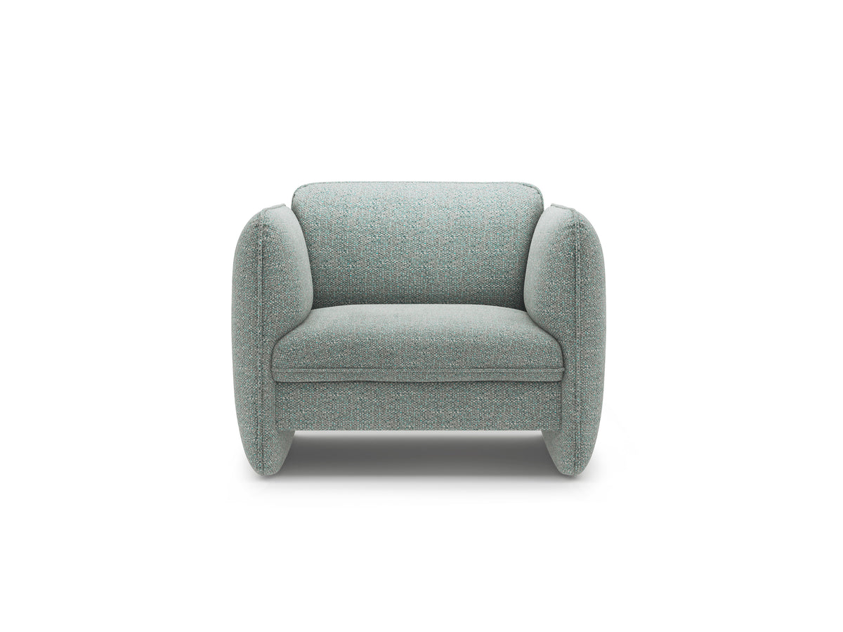 Fauteuil GEORGIA gedempt blauw chenille
