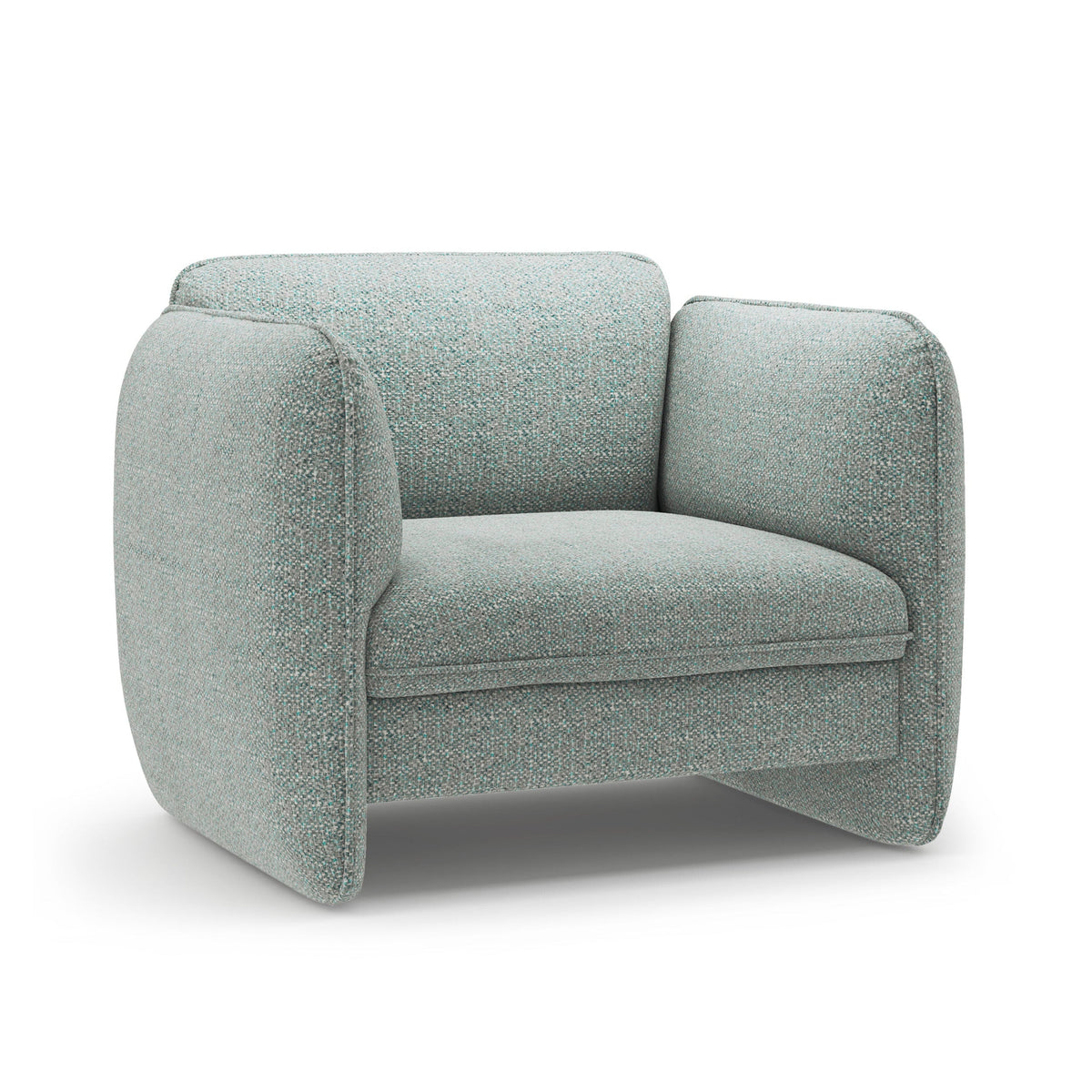 Fauteuil GEORGIA gedempt blauw chenille