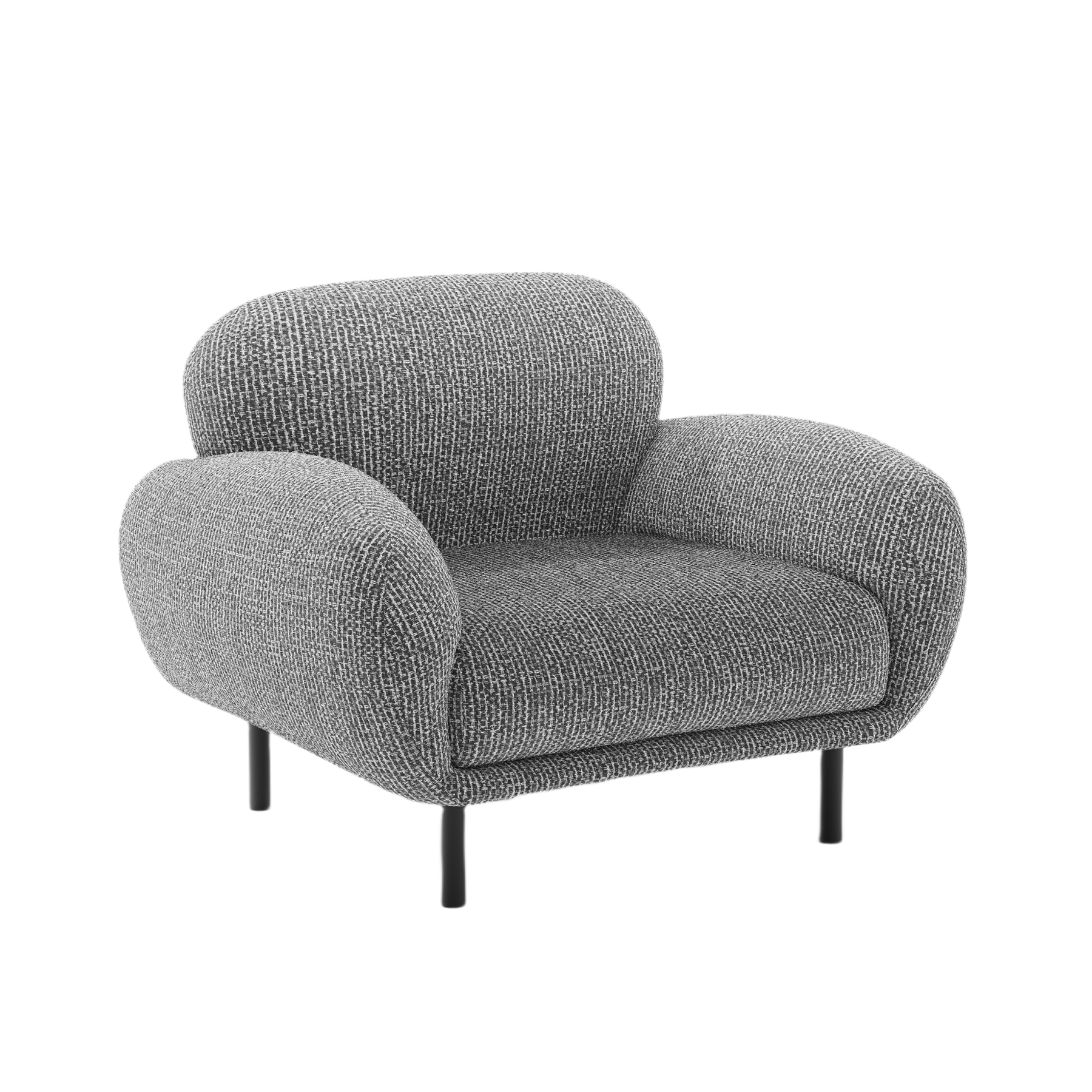 Fauteuil POPPY donkergrijs chenille