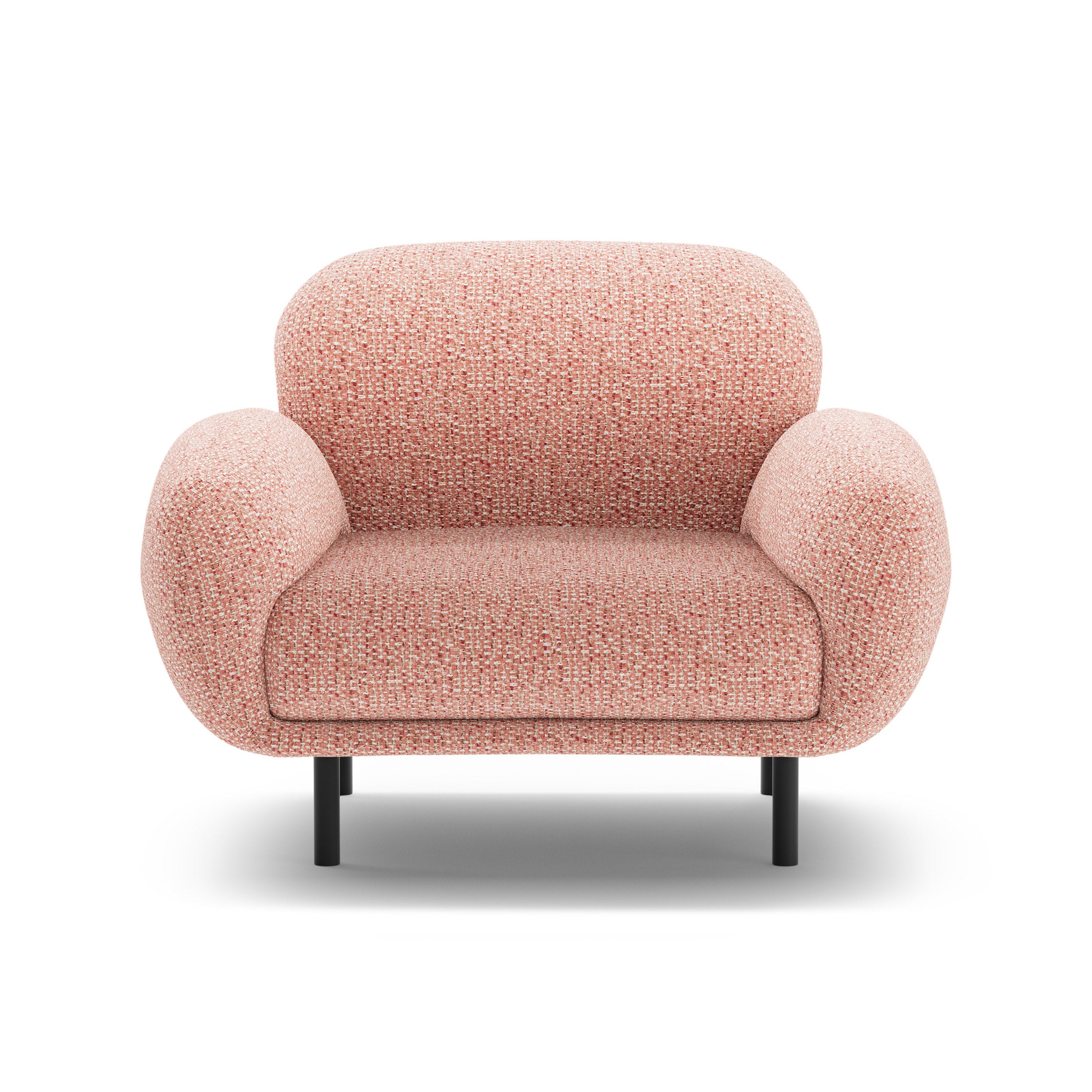 Poppy Pink Chenille Armchair