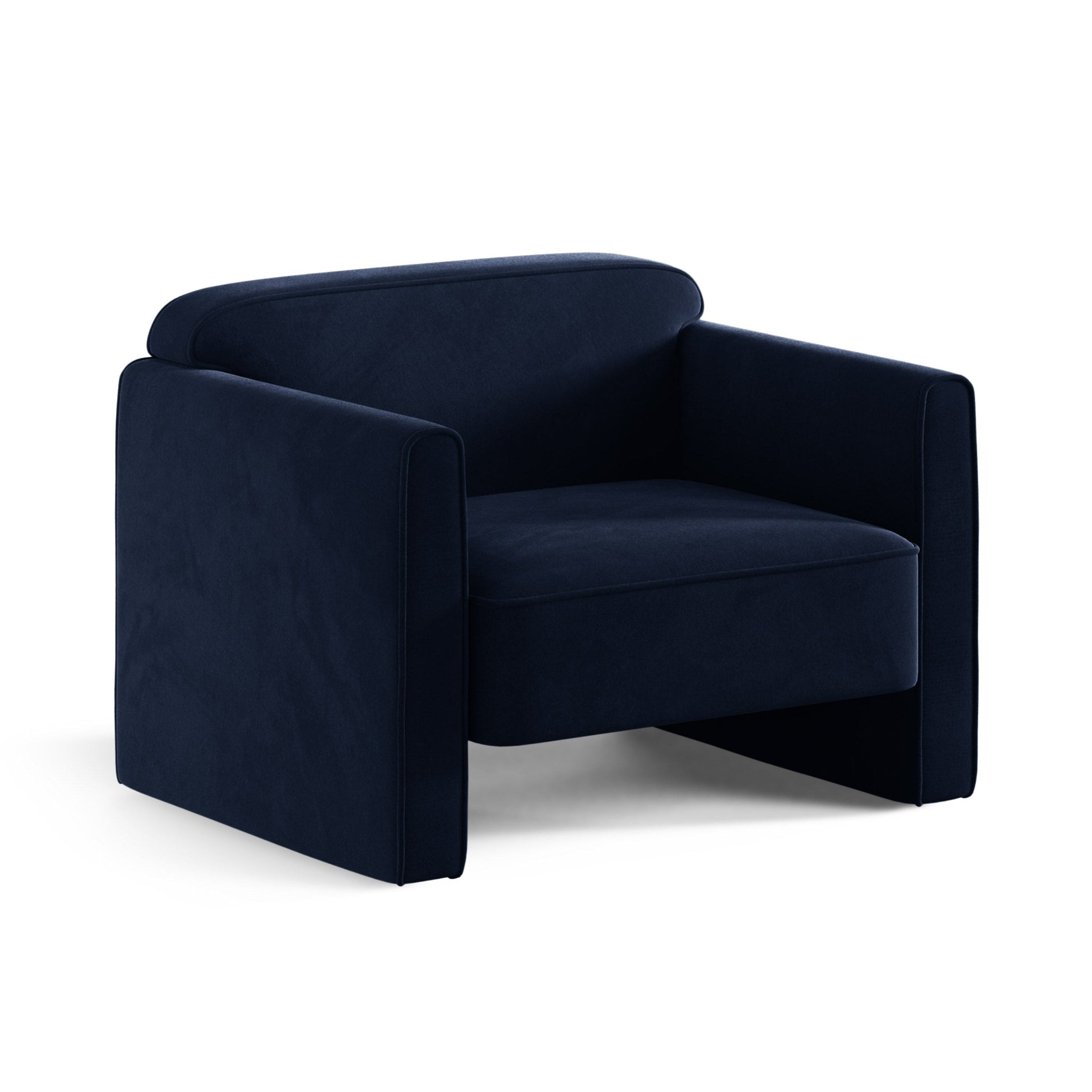 Royal Blue Velvet Armchair ABBY