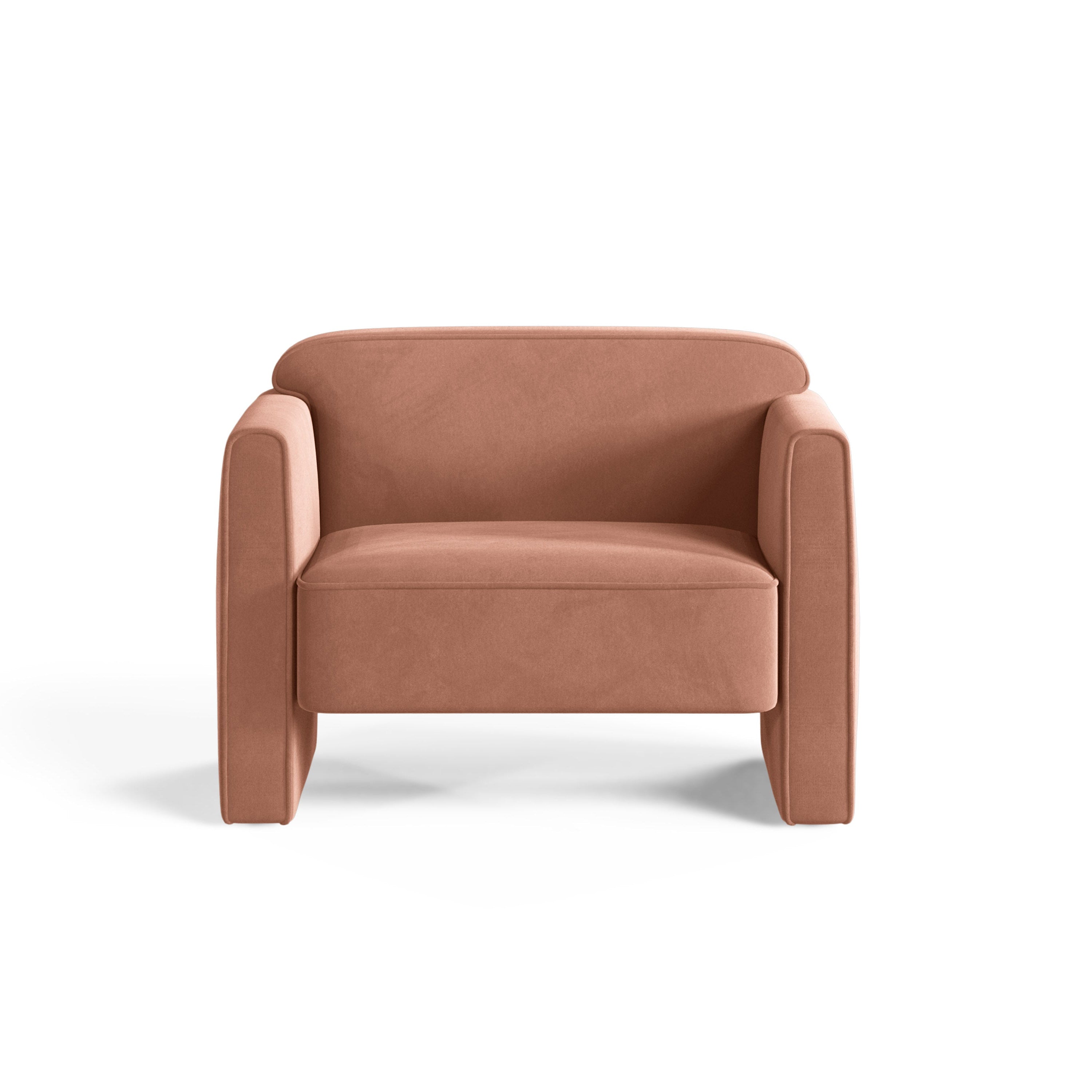 Fluwelen fauteuil ABBY roze
