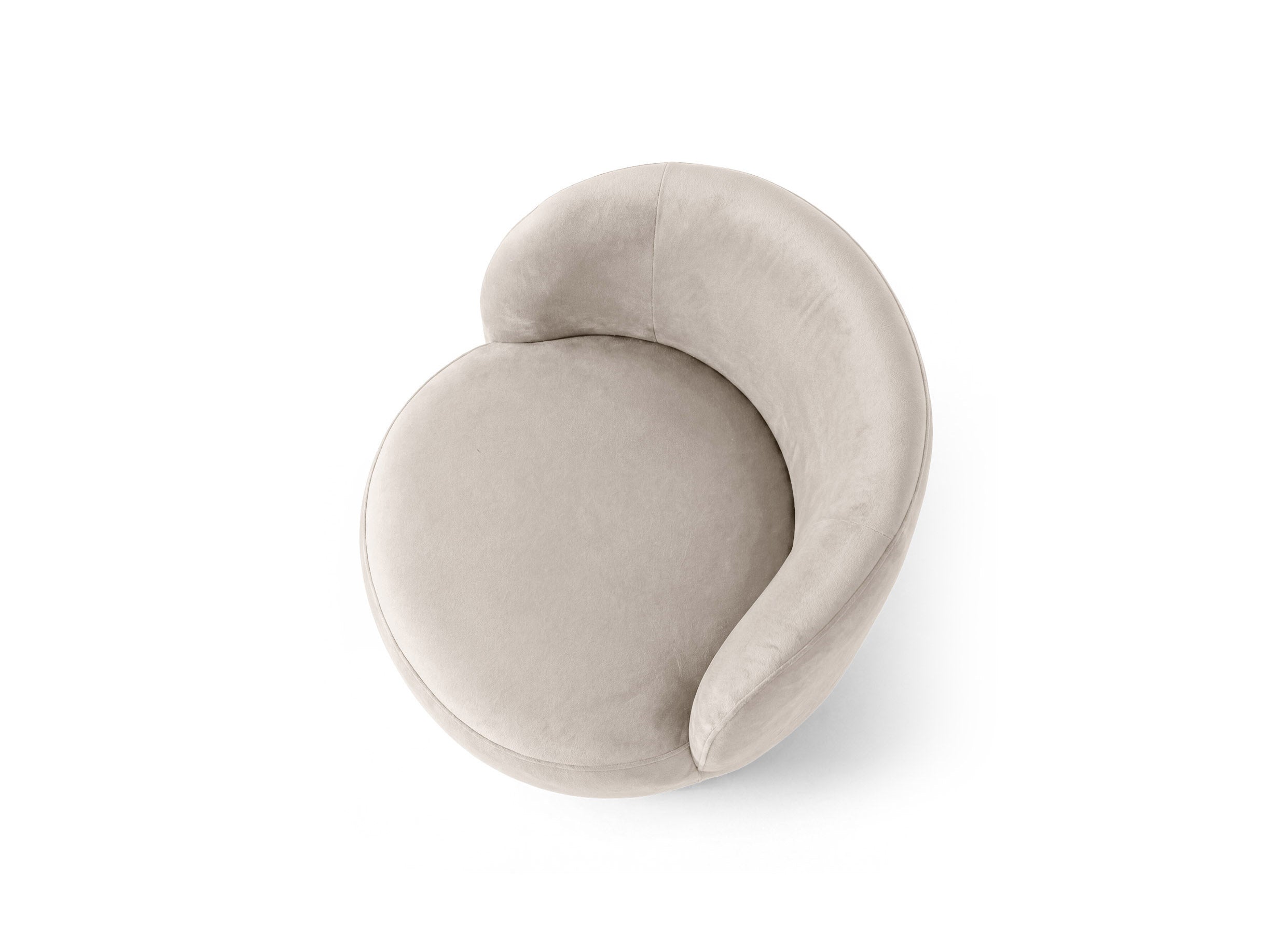 Velours fauteuil AMALTA beige