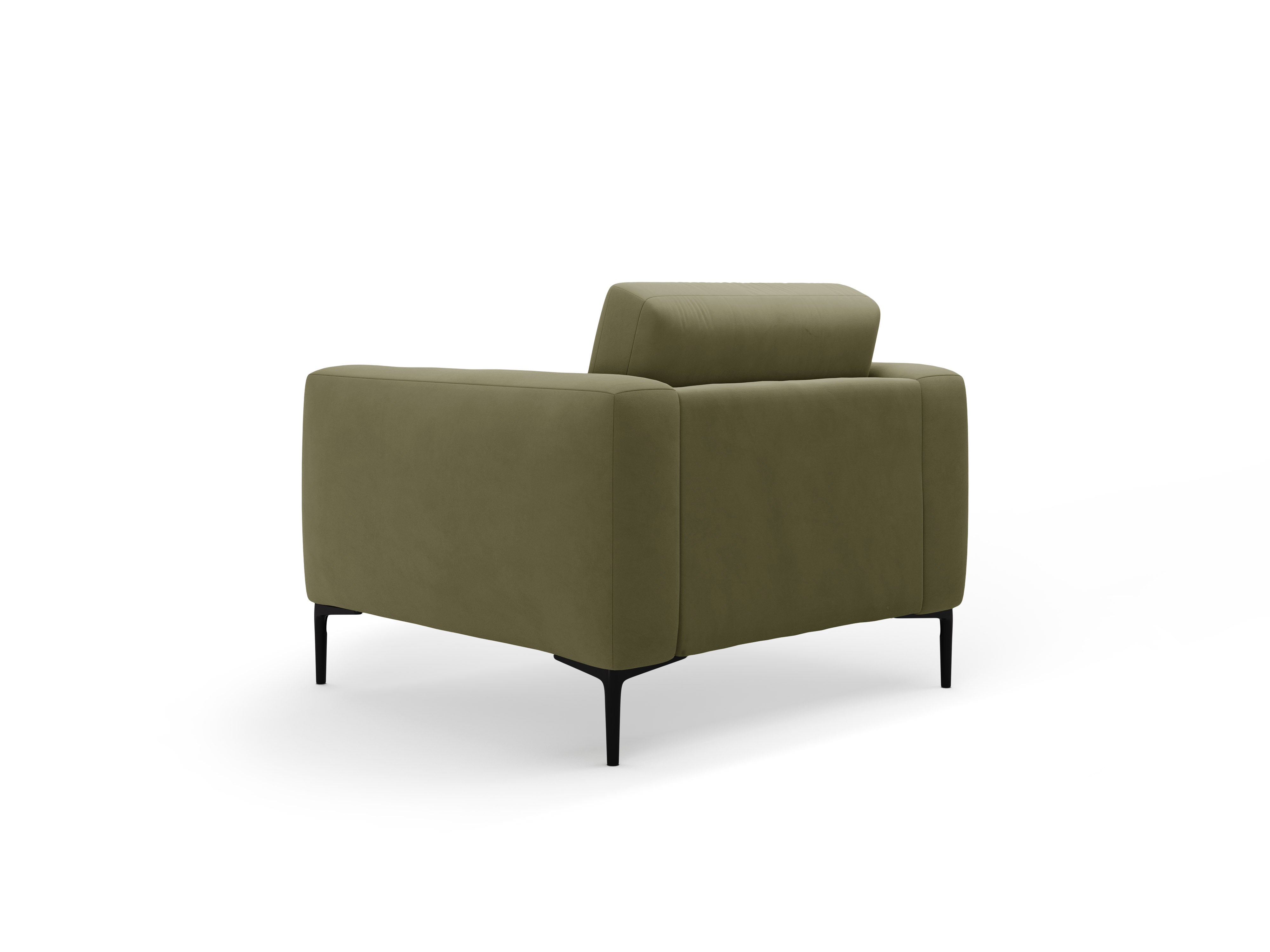 Fluwelen fauteuil BEMY groen