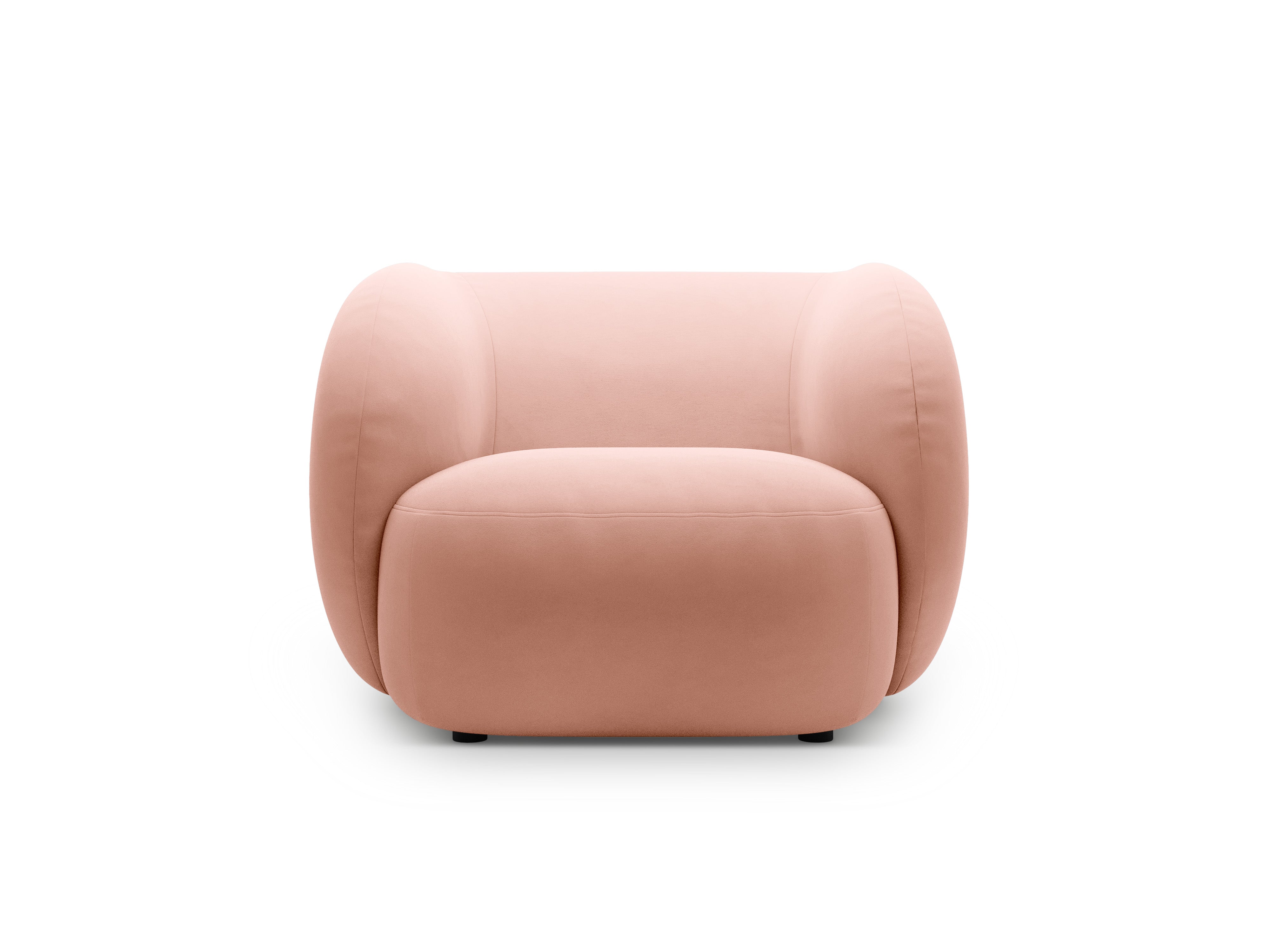 Fluwelen fauteuil KATE roze