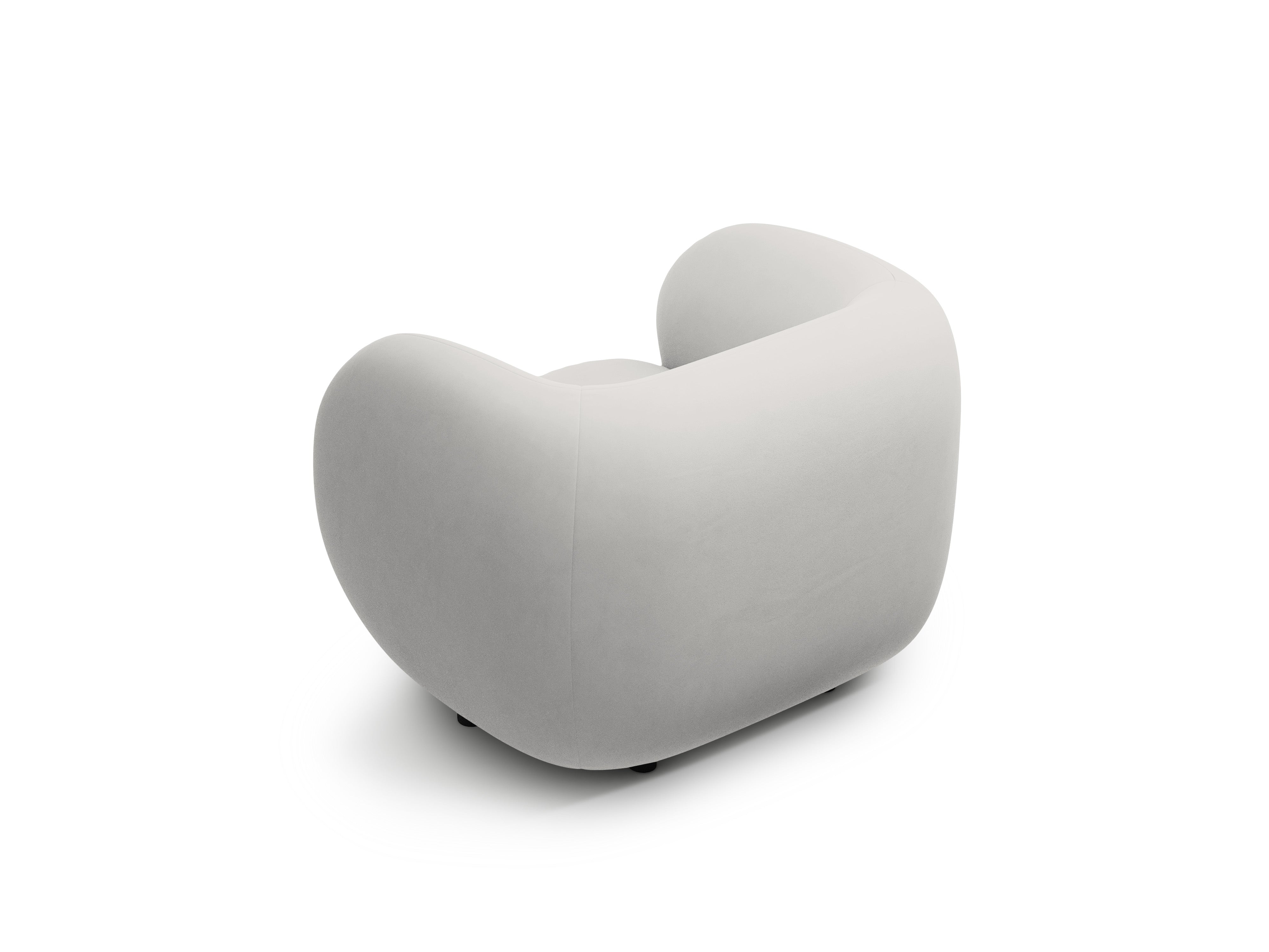 Velvet armchair KATE light gray