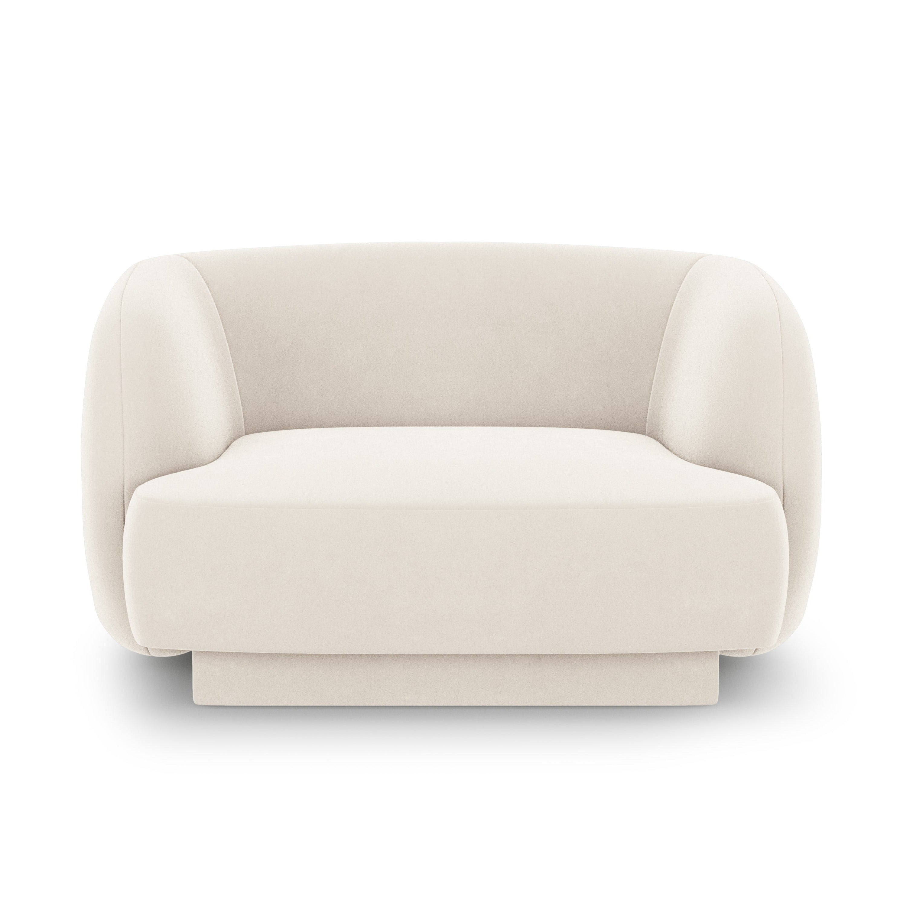 Fotel aksamitny MILEY beżowy Micadoni Eye on Design