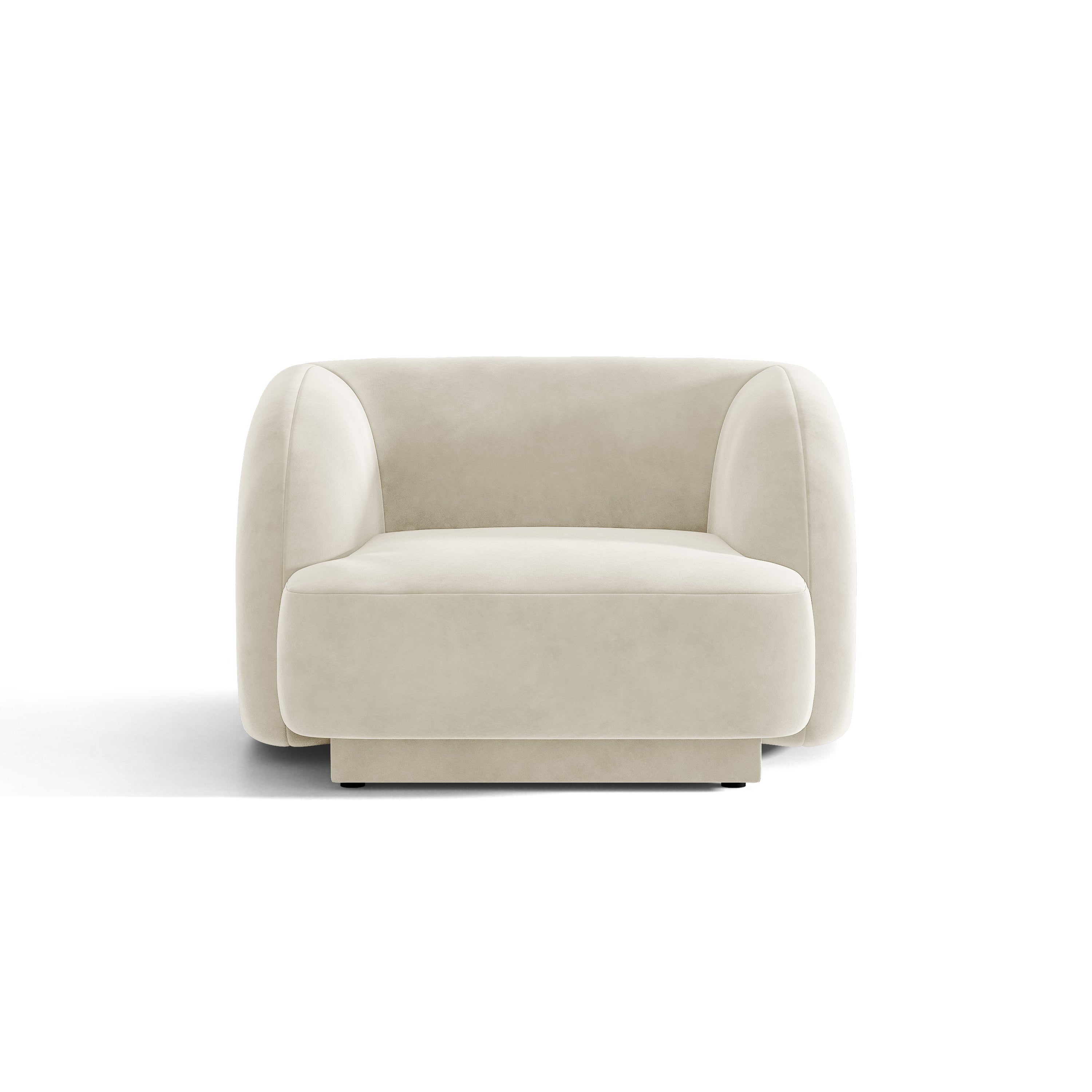 Fluwelen fauteuil MILEY beige