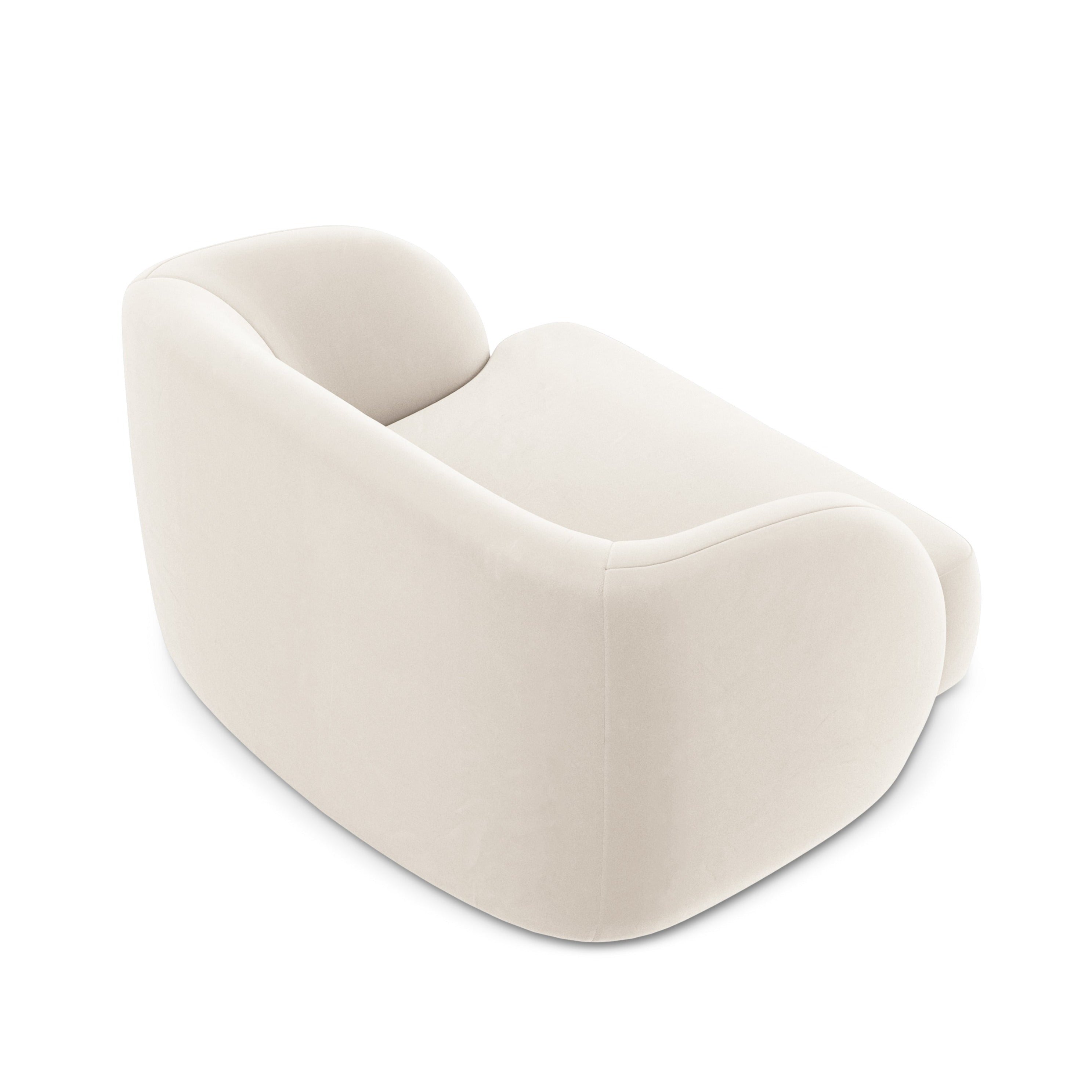 Fotel aksamitny MILEY beżowy Micadoni Eye on Design