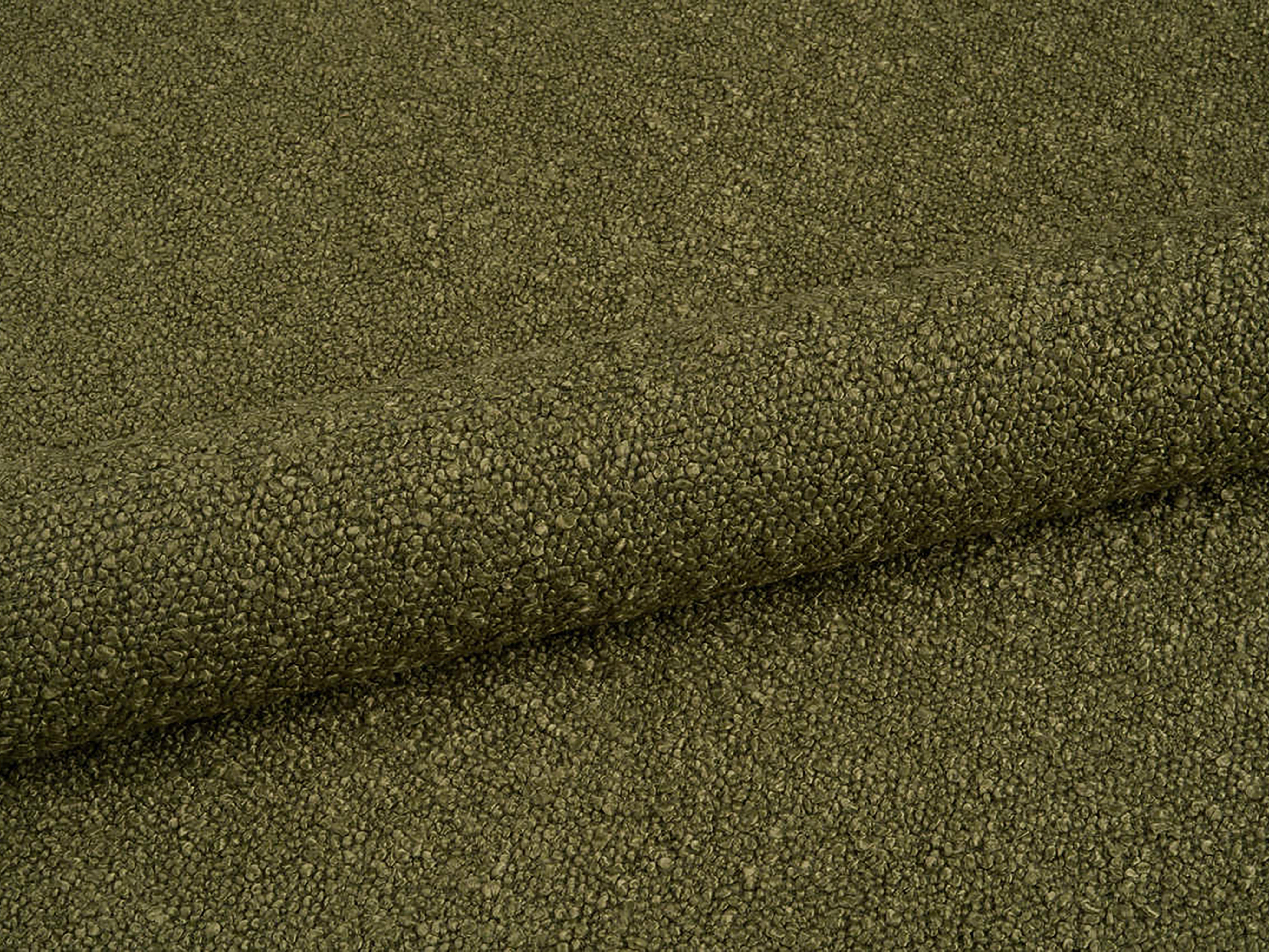 LINEA Bed in Dark Olive Green Boucle