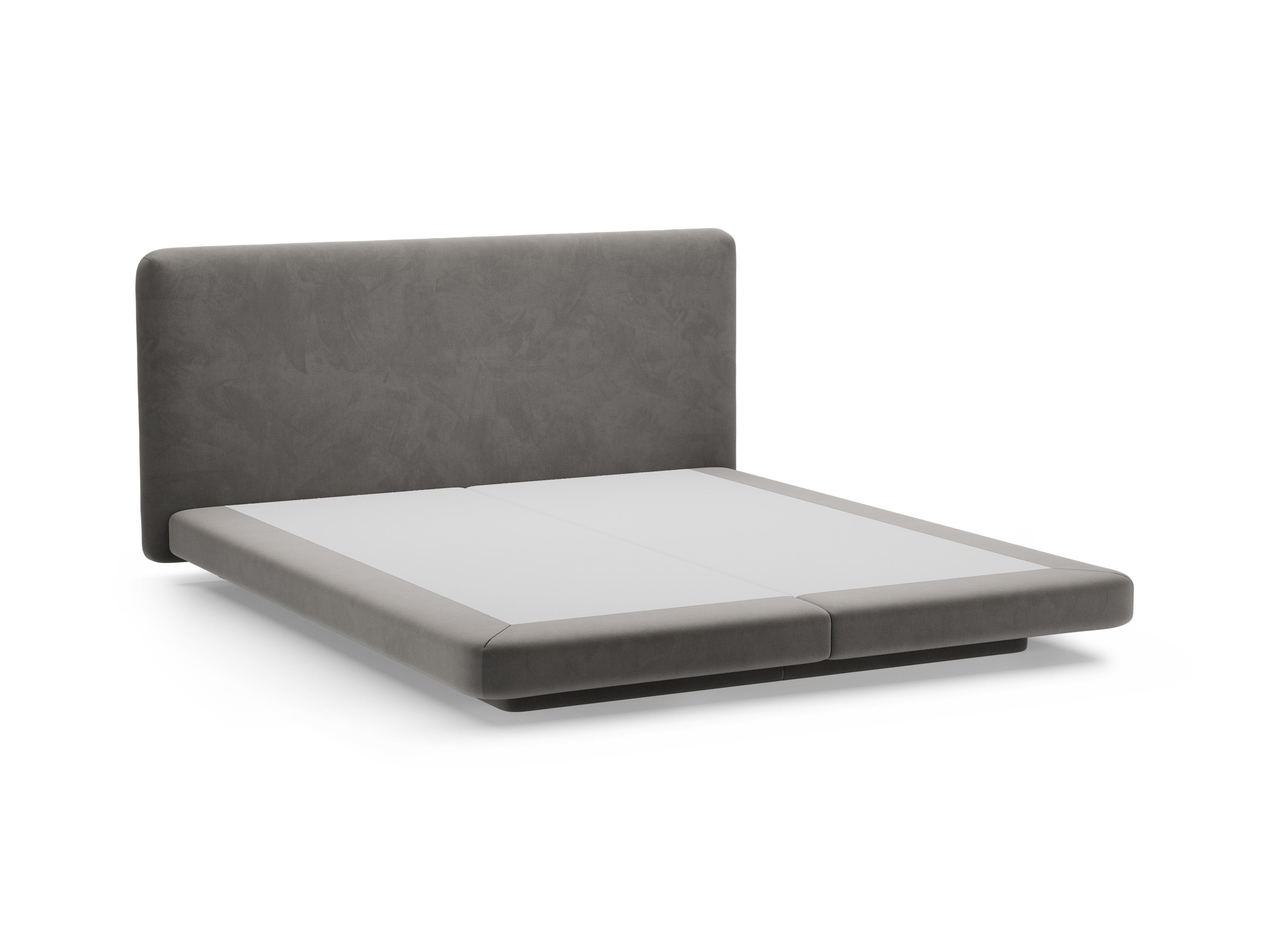 Velvet bed LINEA donkergrijs