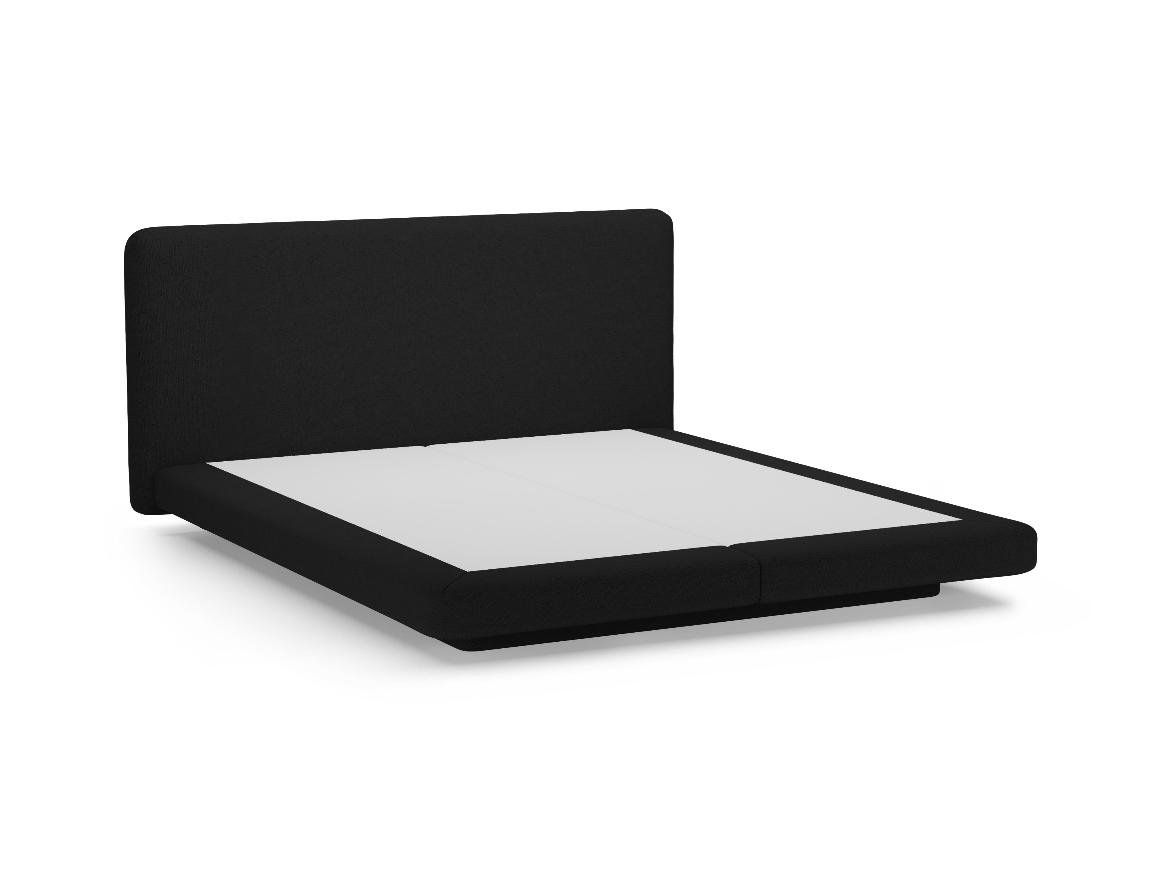 Łóżko LINEA czarny do sypialni – styl minimalistyczny