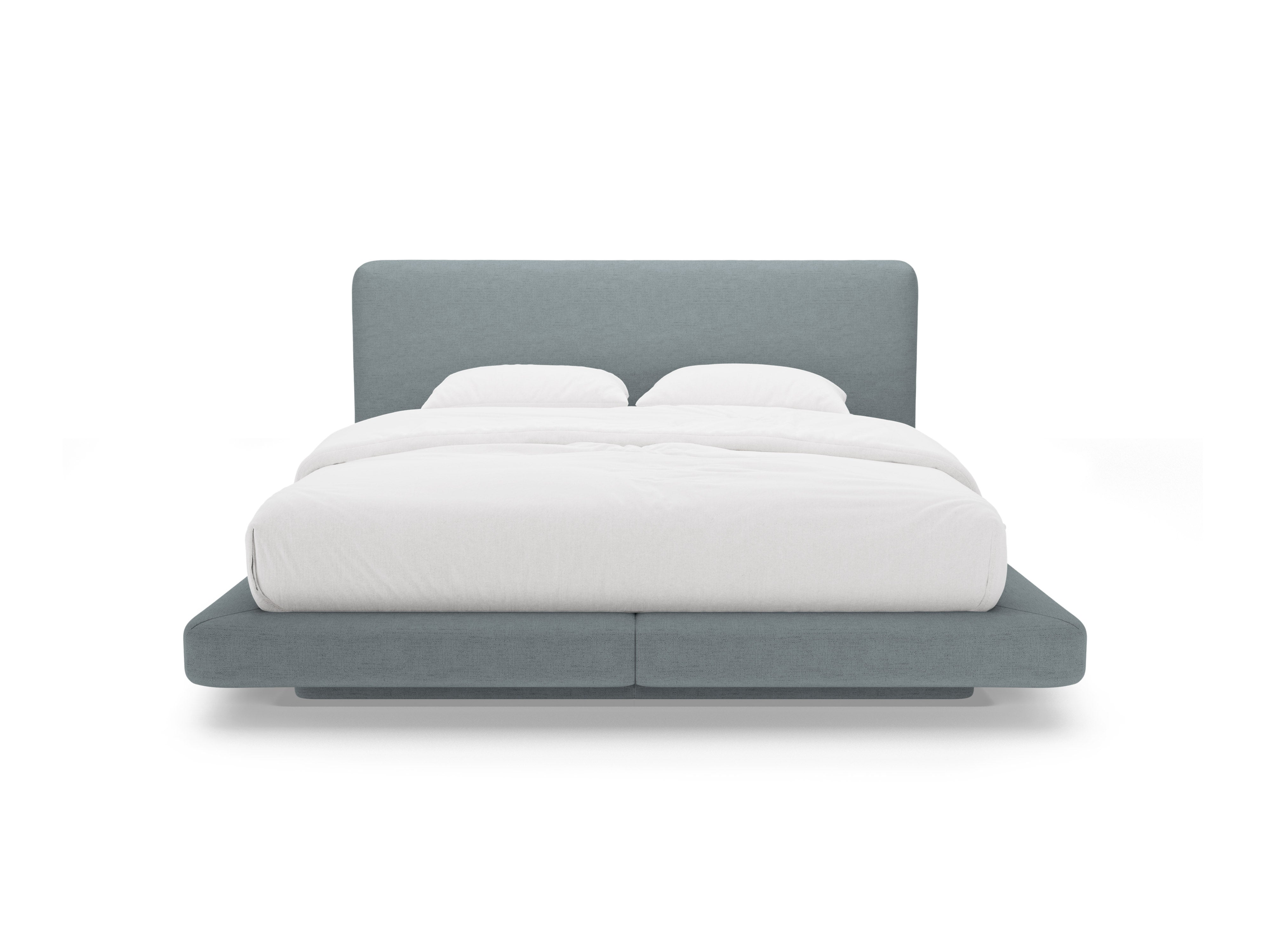 Łóżko LINEA jasny niebieski – styl minimalistyczny