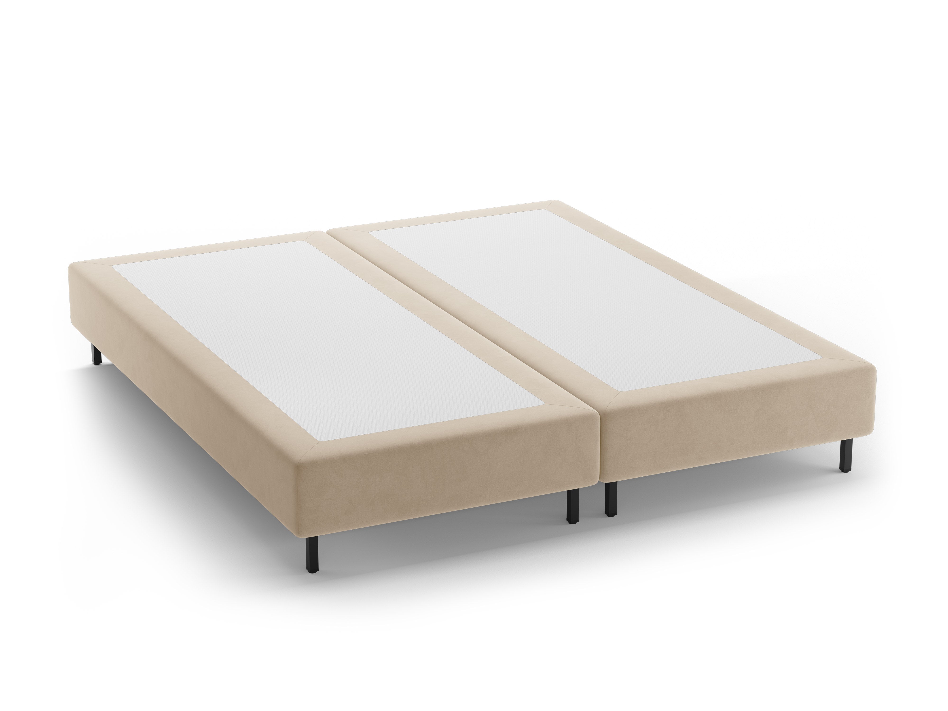 Fluwelen bed WHALE huidkleurig