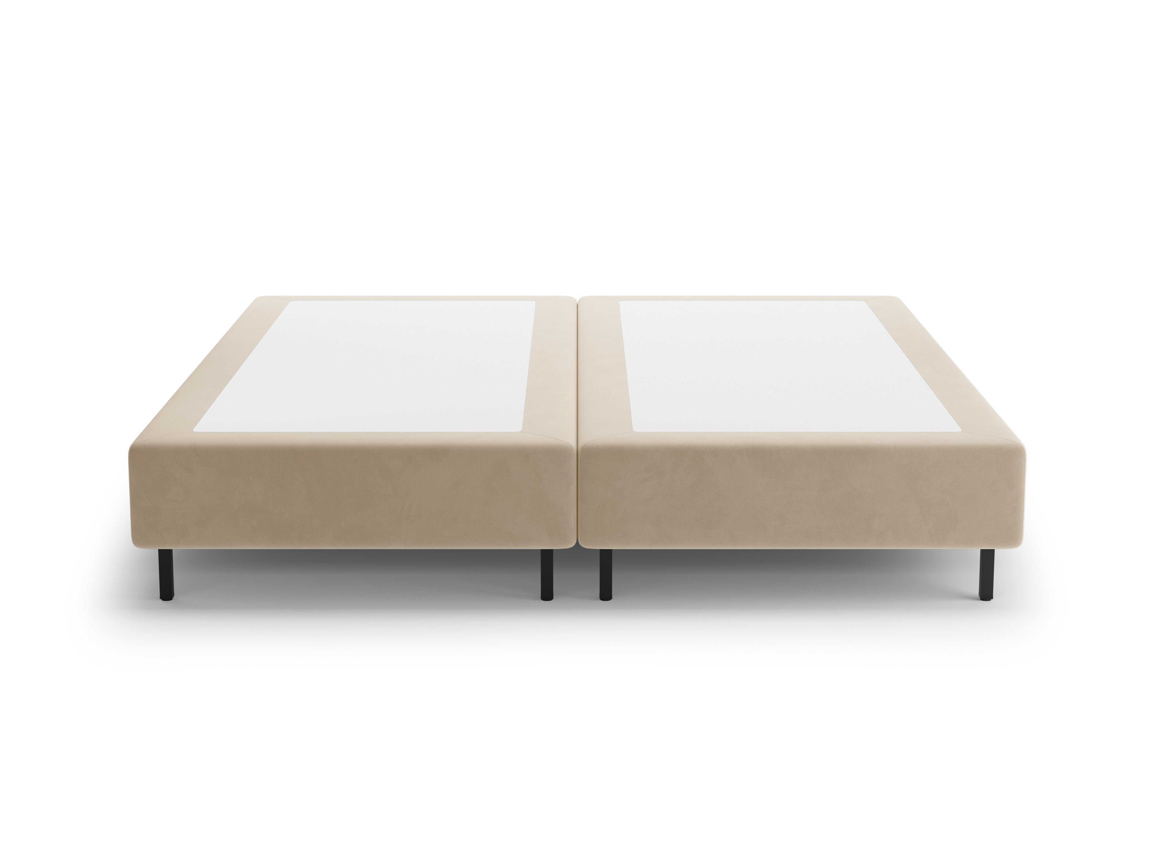 Fluwelen bed WHALE huidkleurig