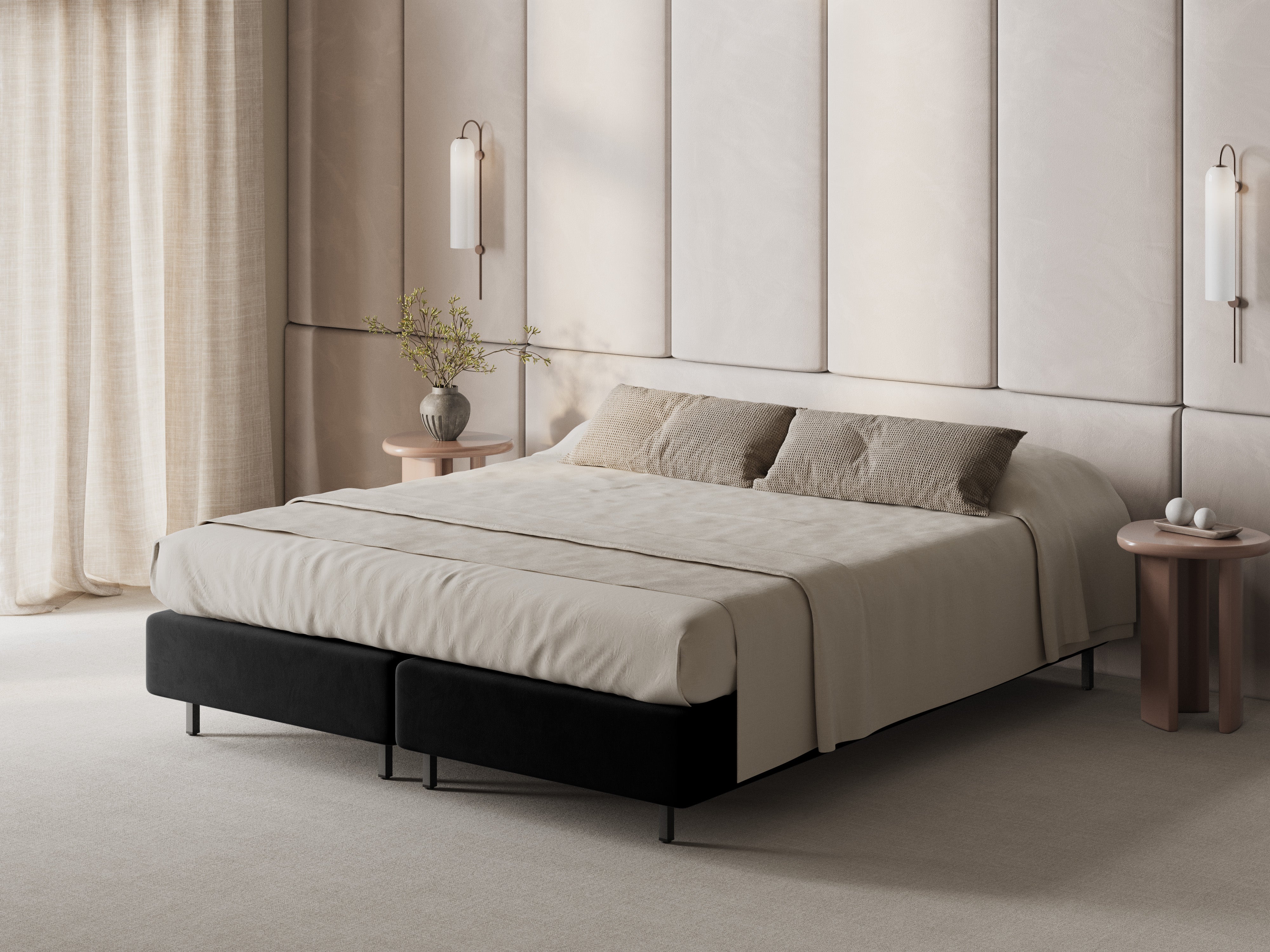 Velvet Bed WHALE Black