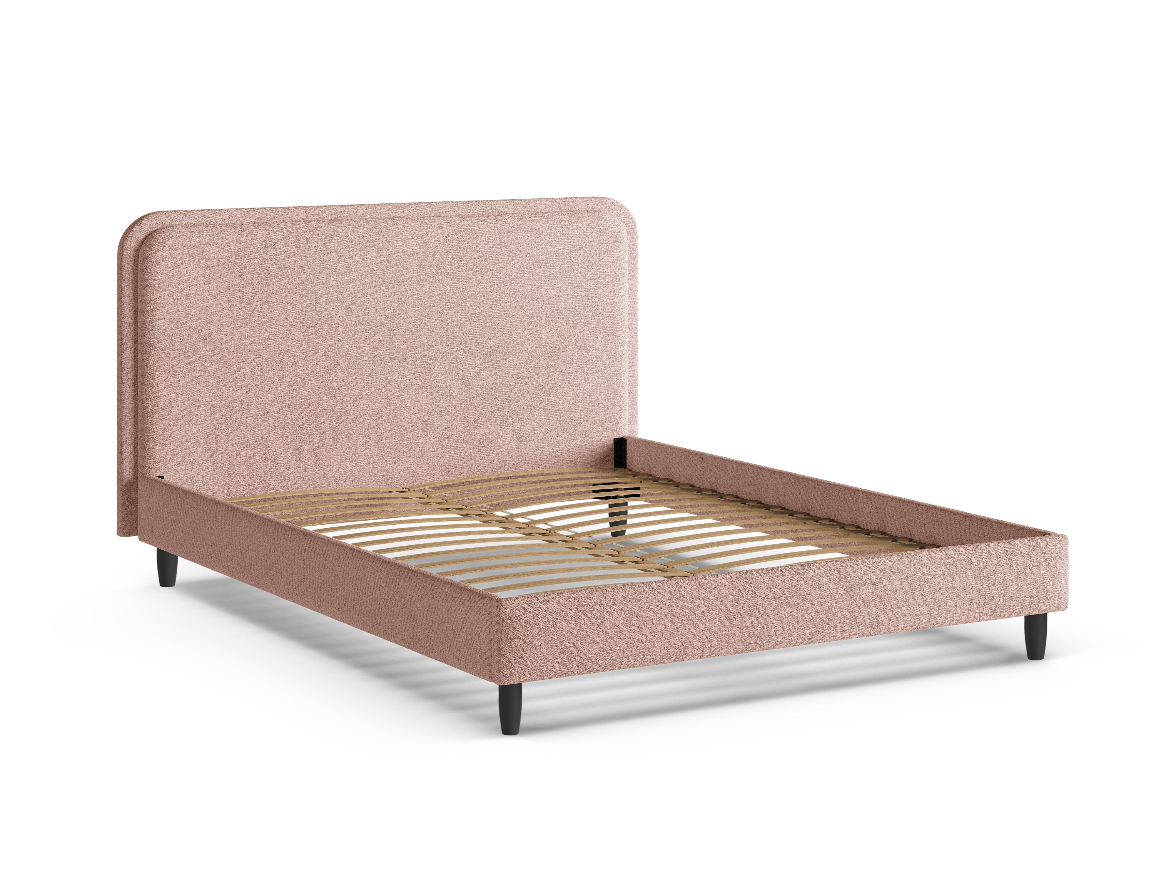 AVELINE bed in powder pink boucle