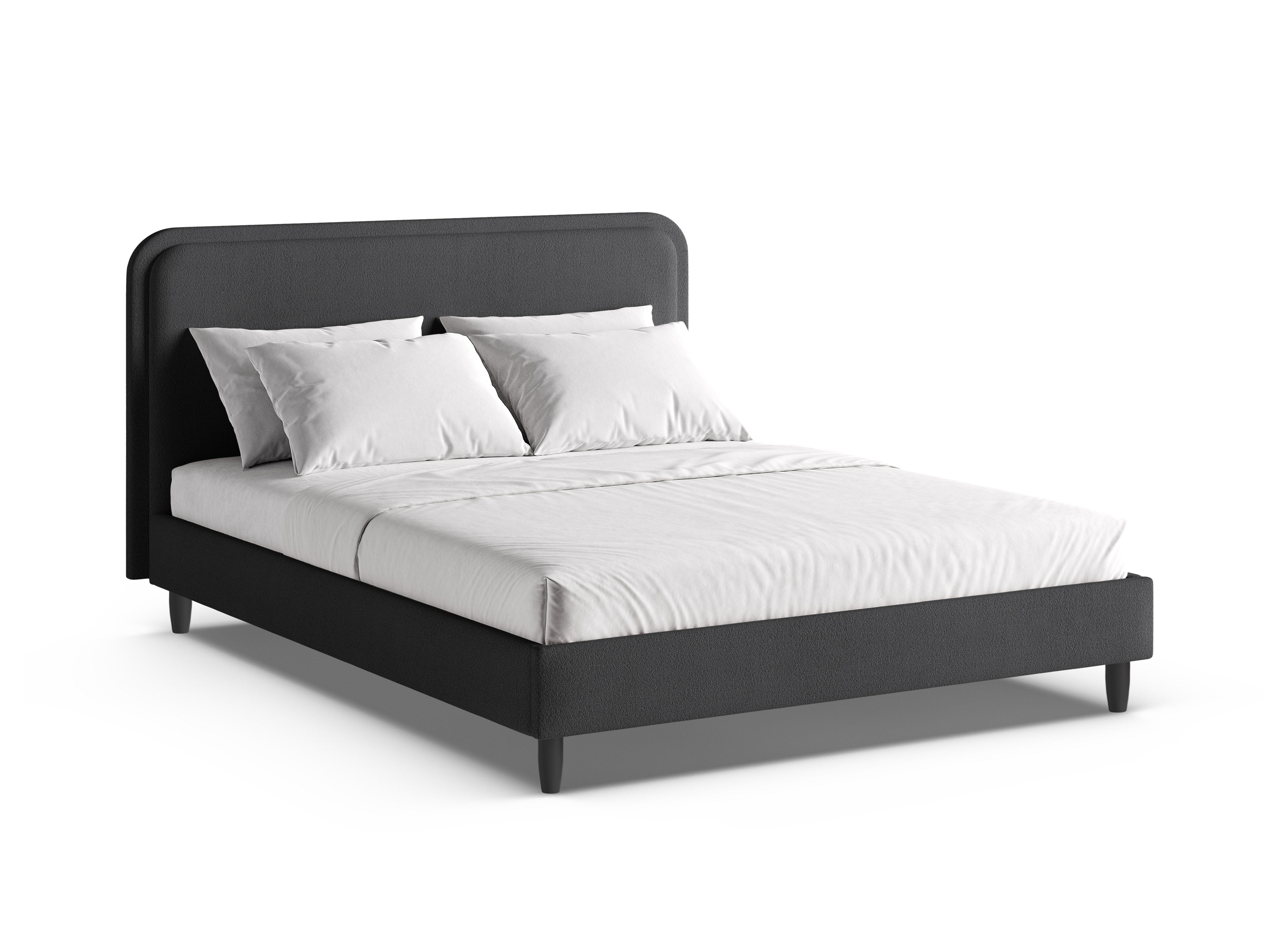 AVELINE Bed Dark Gray Boucle
