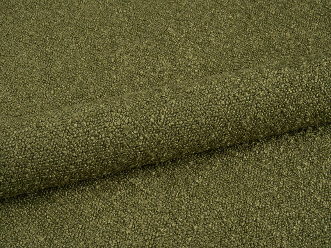 AVELINE Bed in Dark Olive Green Boucle