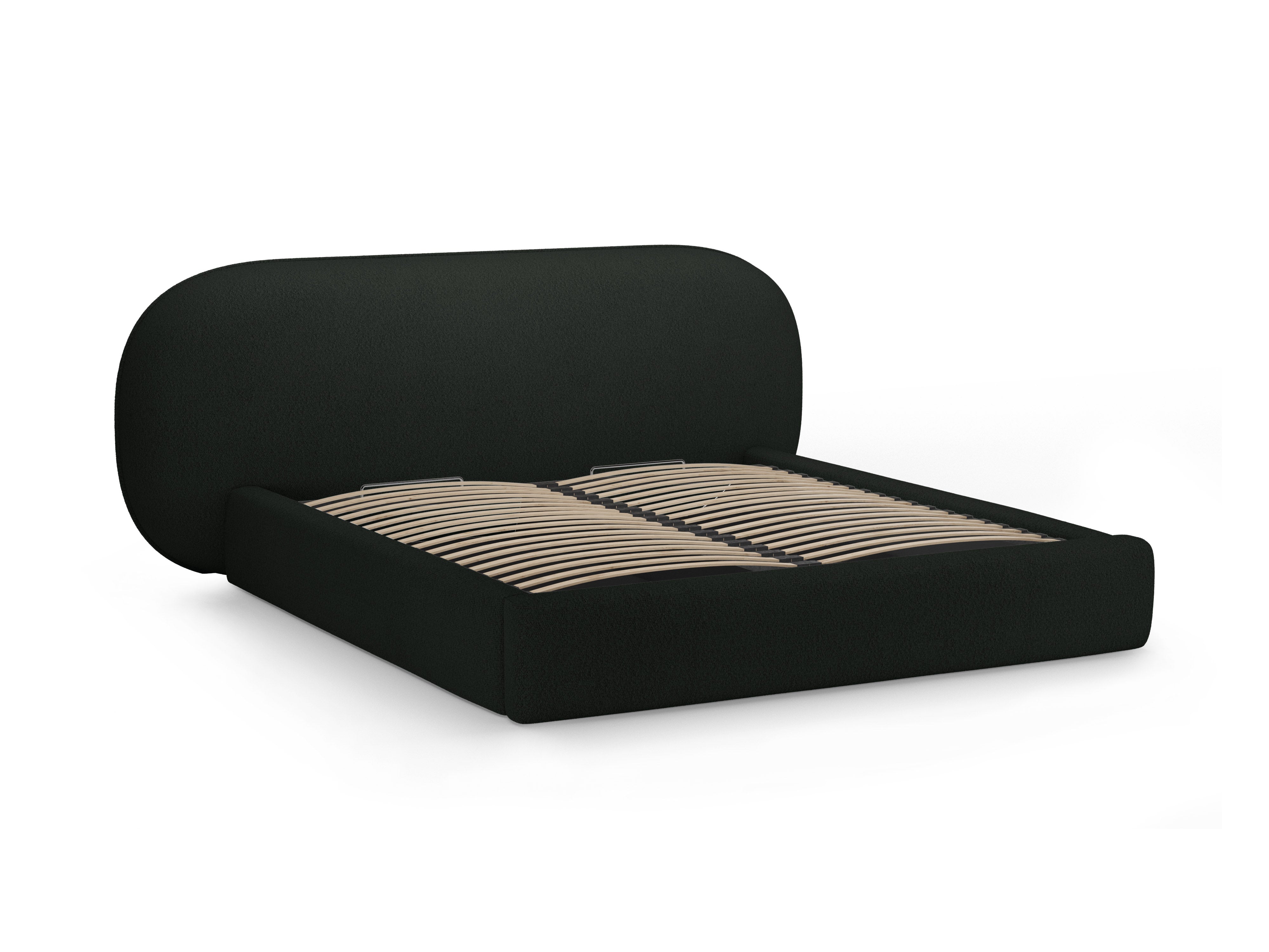 Bed OVALO zwarte boucle