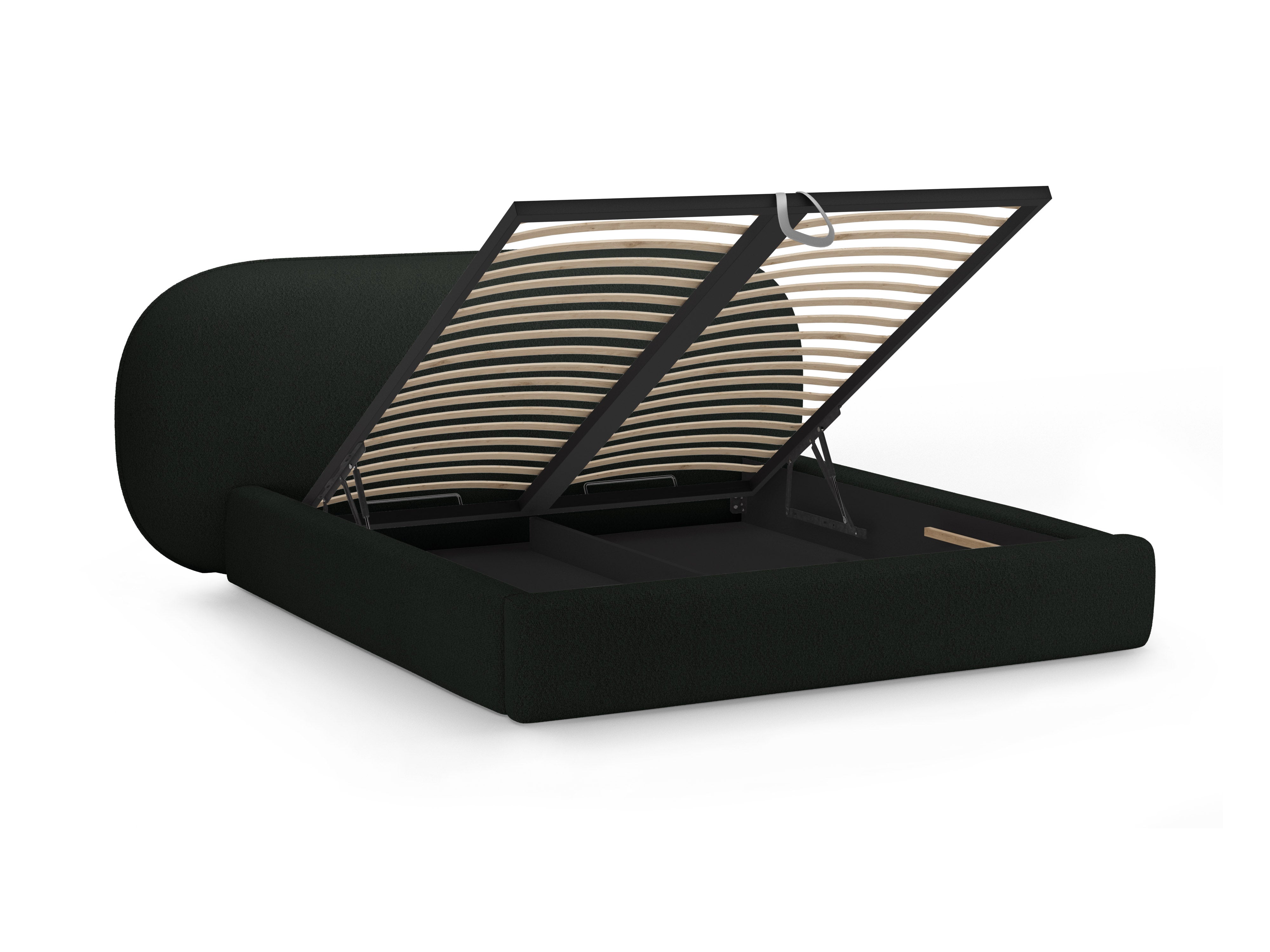 Bed OVALO zwarte boucle