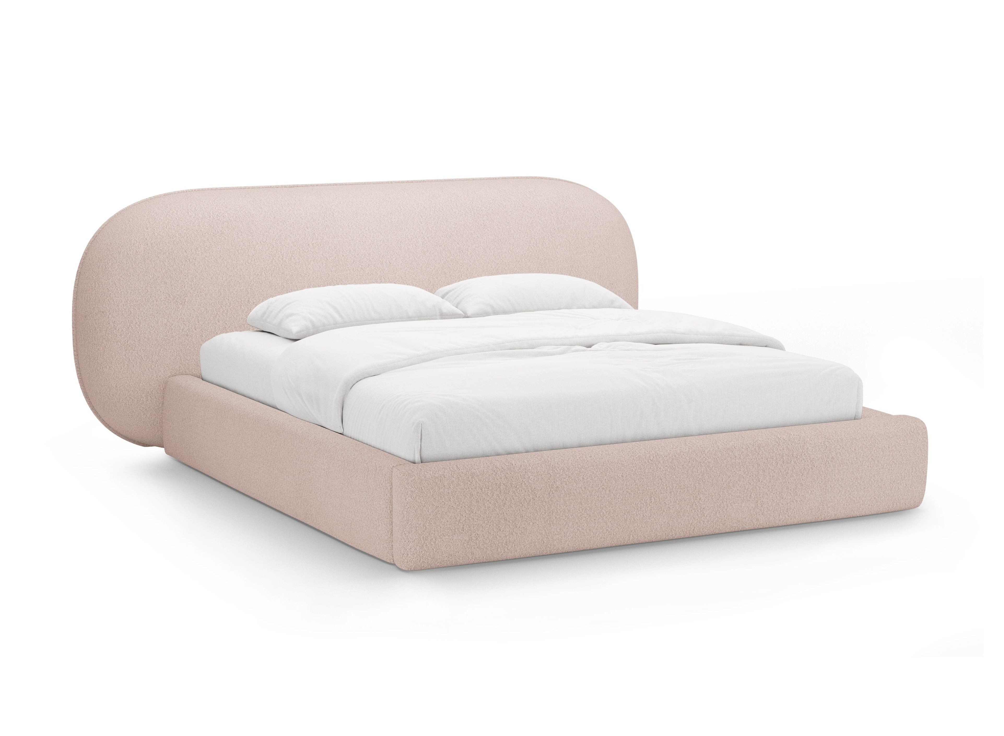 OVALO bed roze boucle