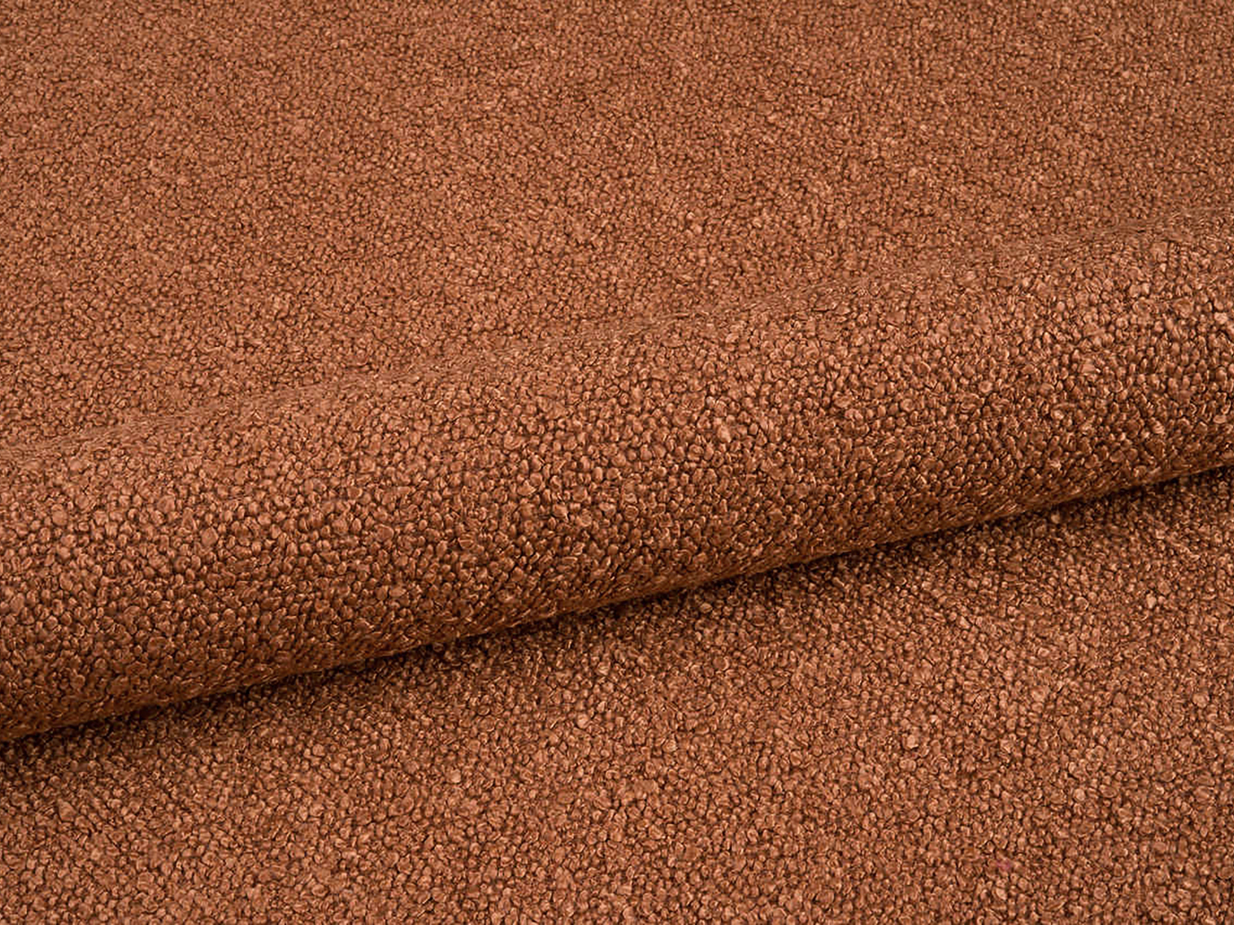 Bed OVALO terracotta boucle
