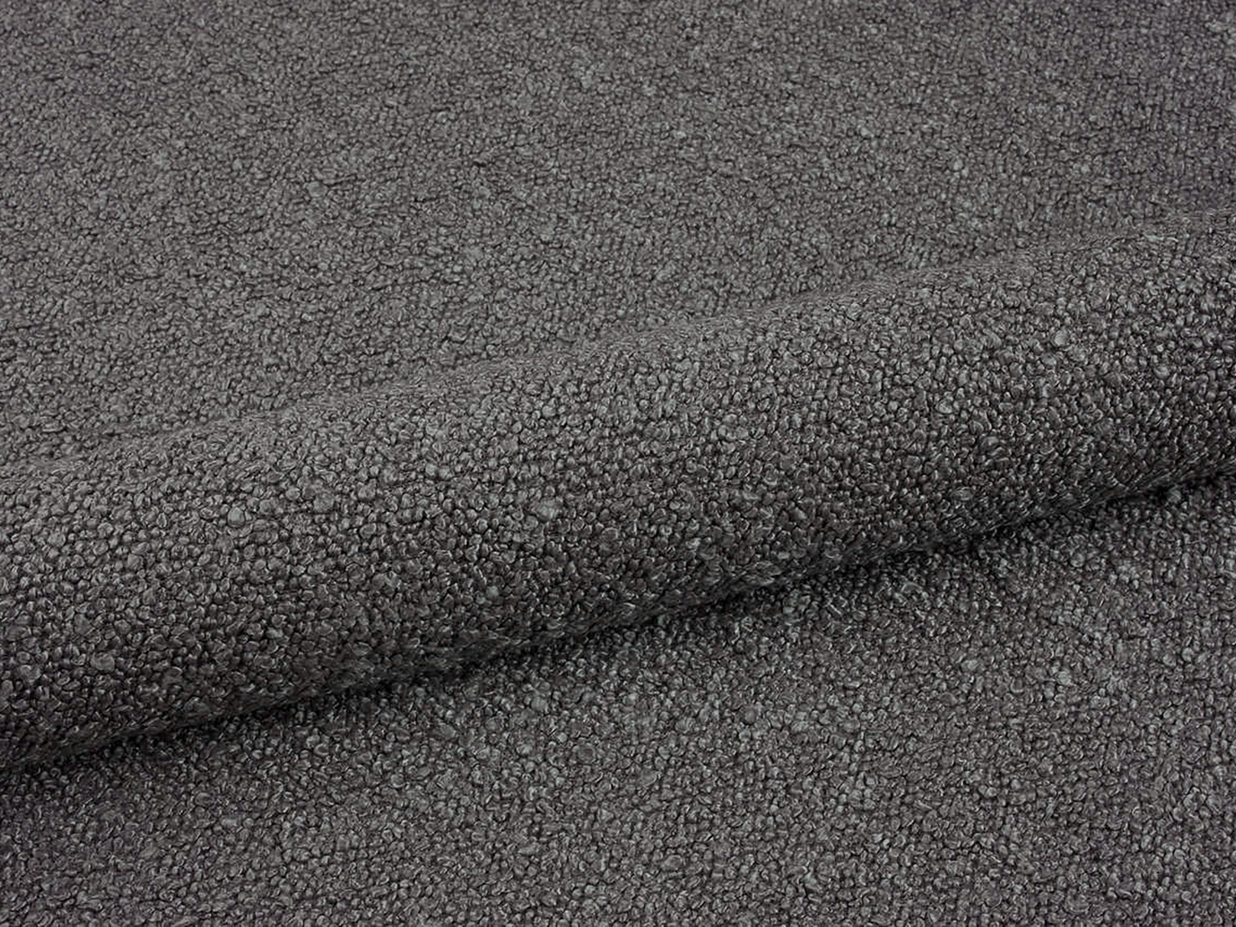 Bed OVALO donkergrijze boucle