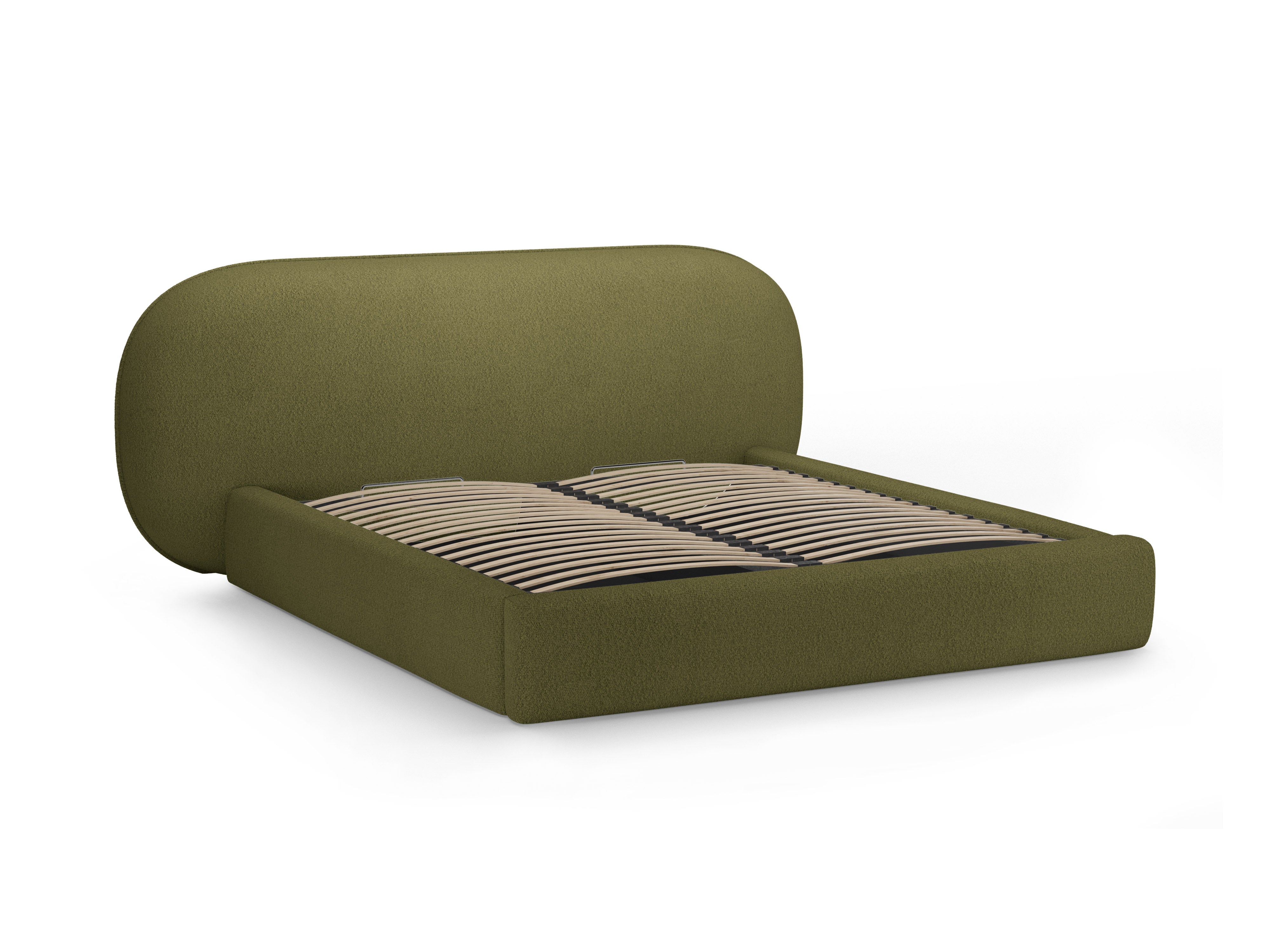 Oliwkowy boucle OVALO bed