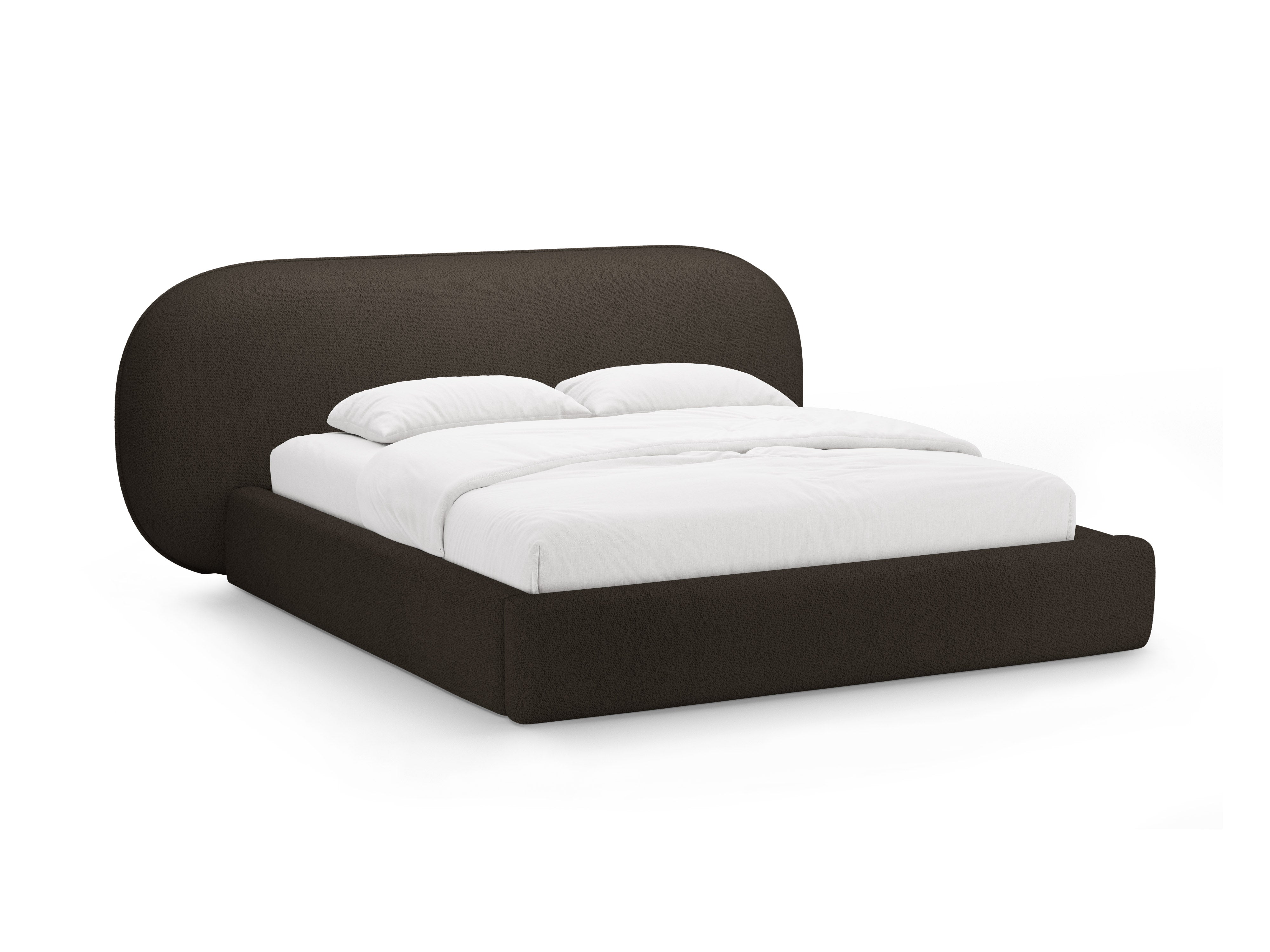 OVALO bed bruin boucle