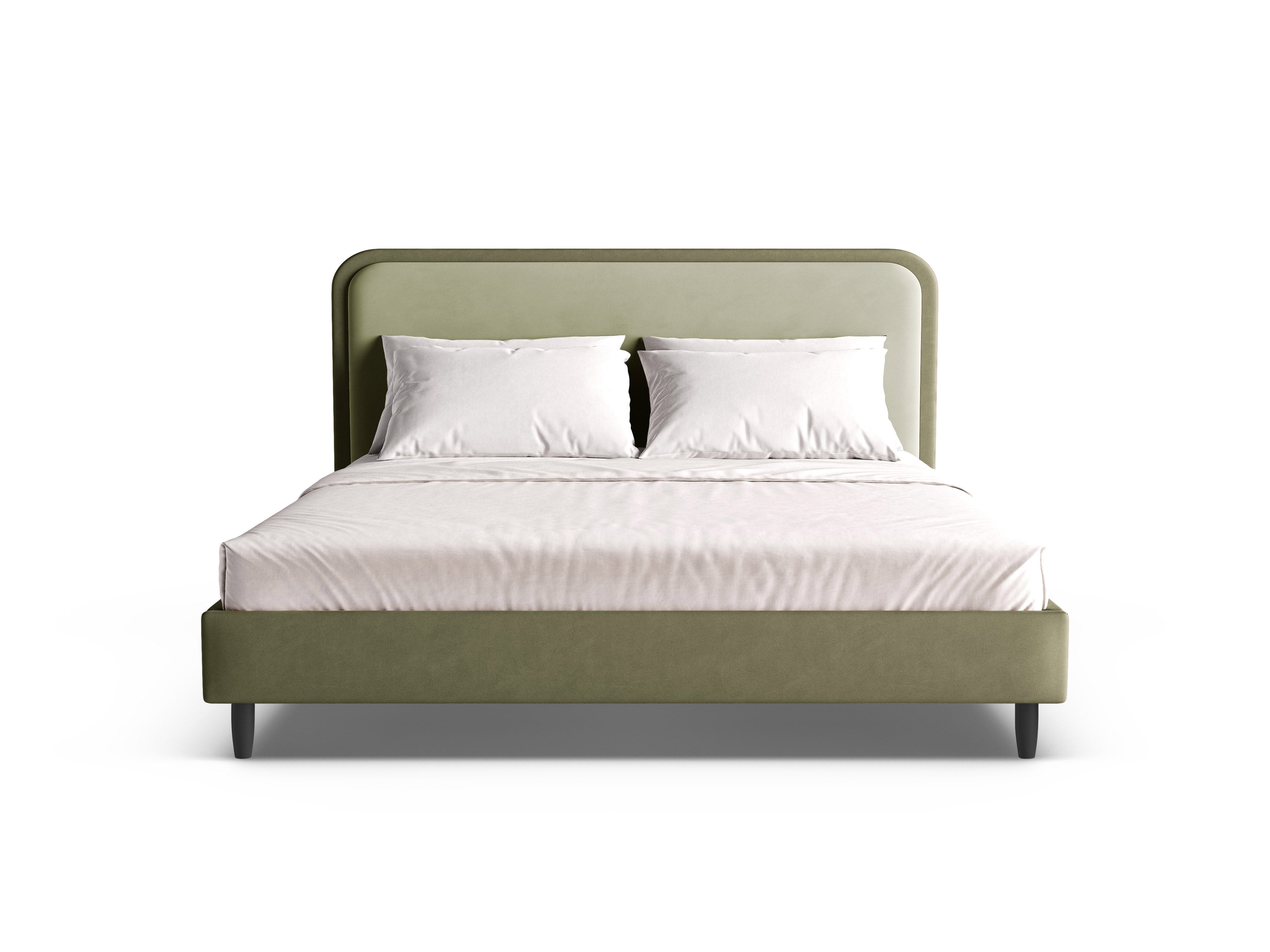 Velvet Bed AVELINE Moss Green