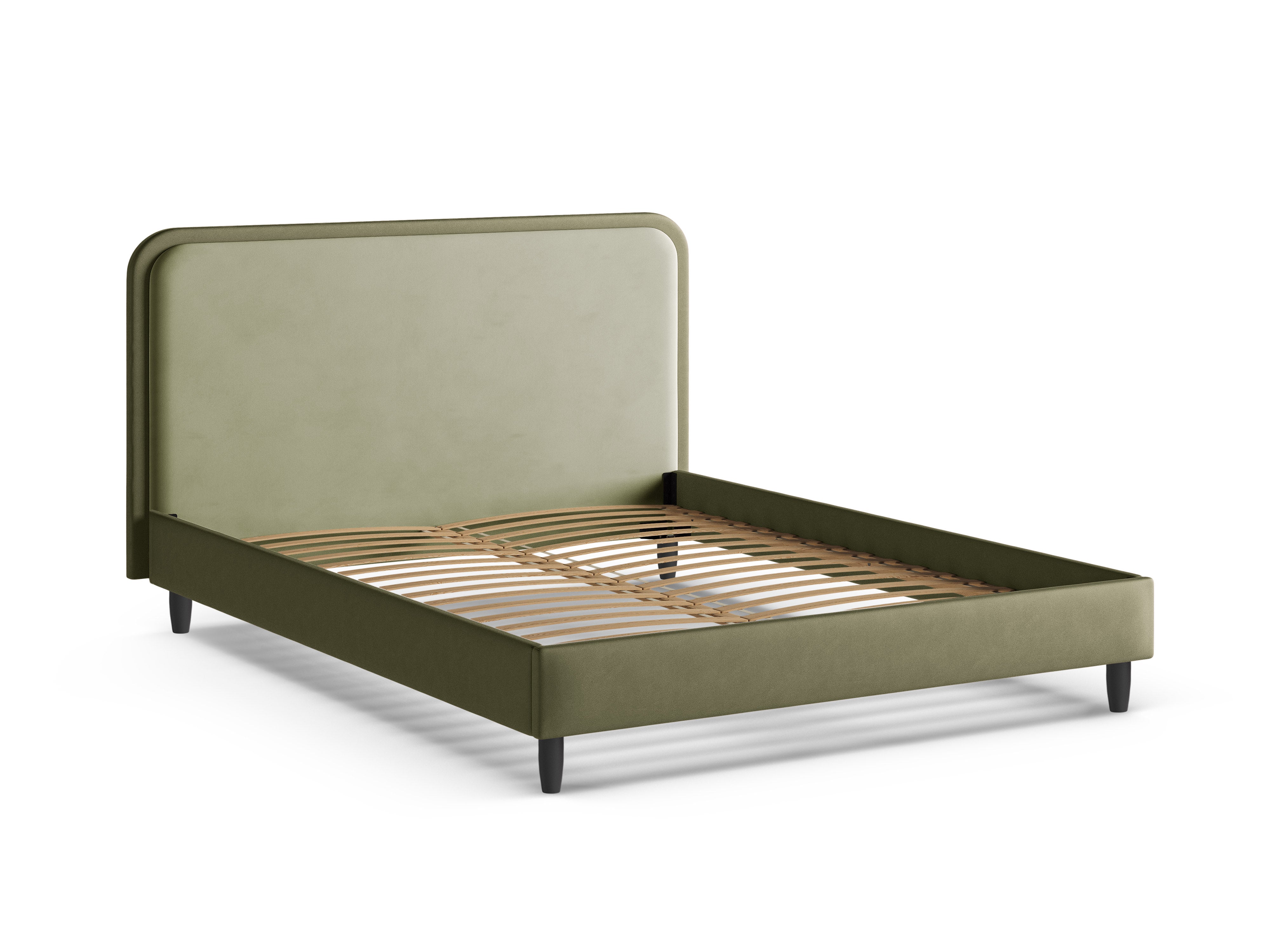 Velvet Bed AVELINE Moss Green