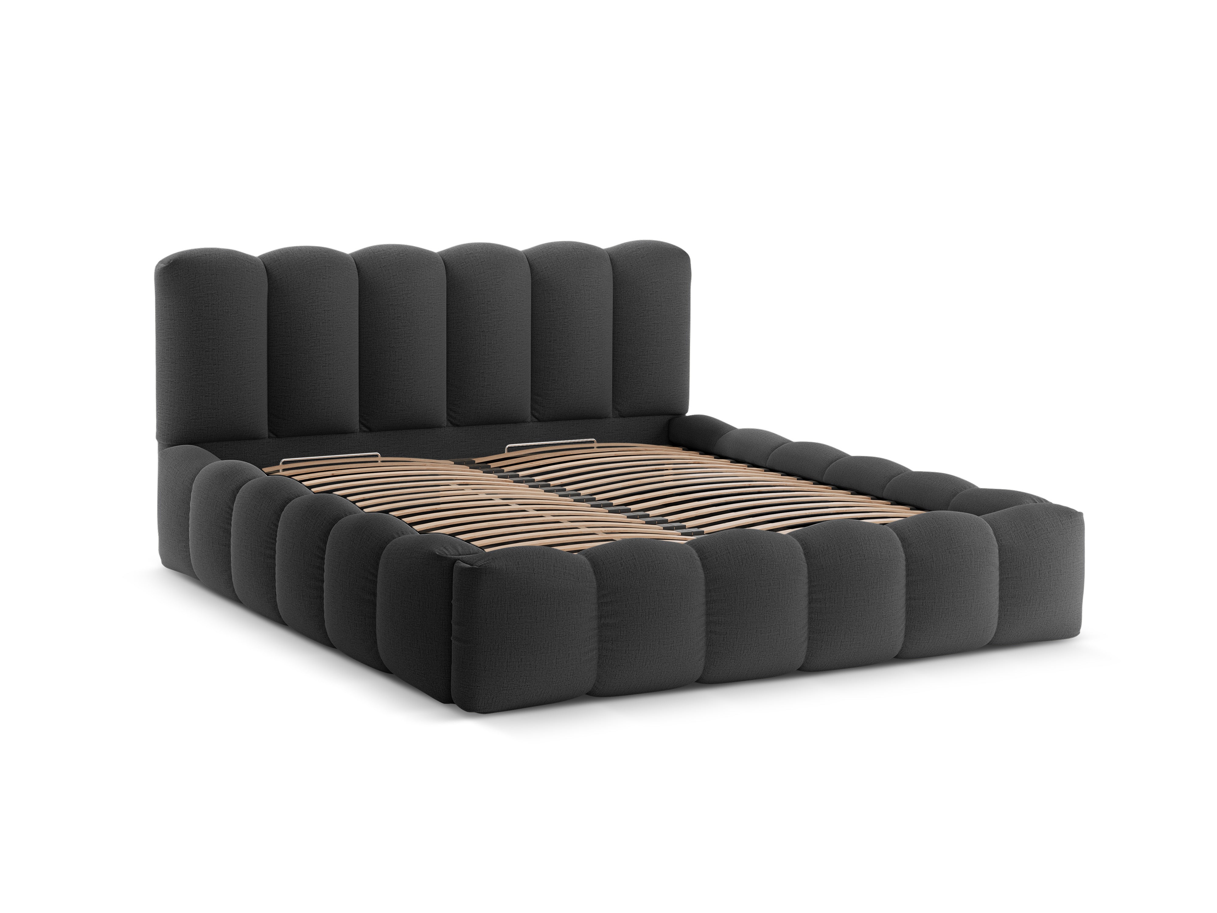 Bed met opbergruimte LUPINE antraciet