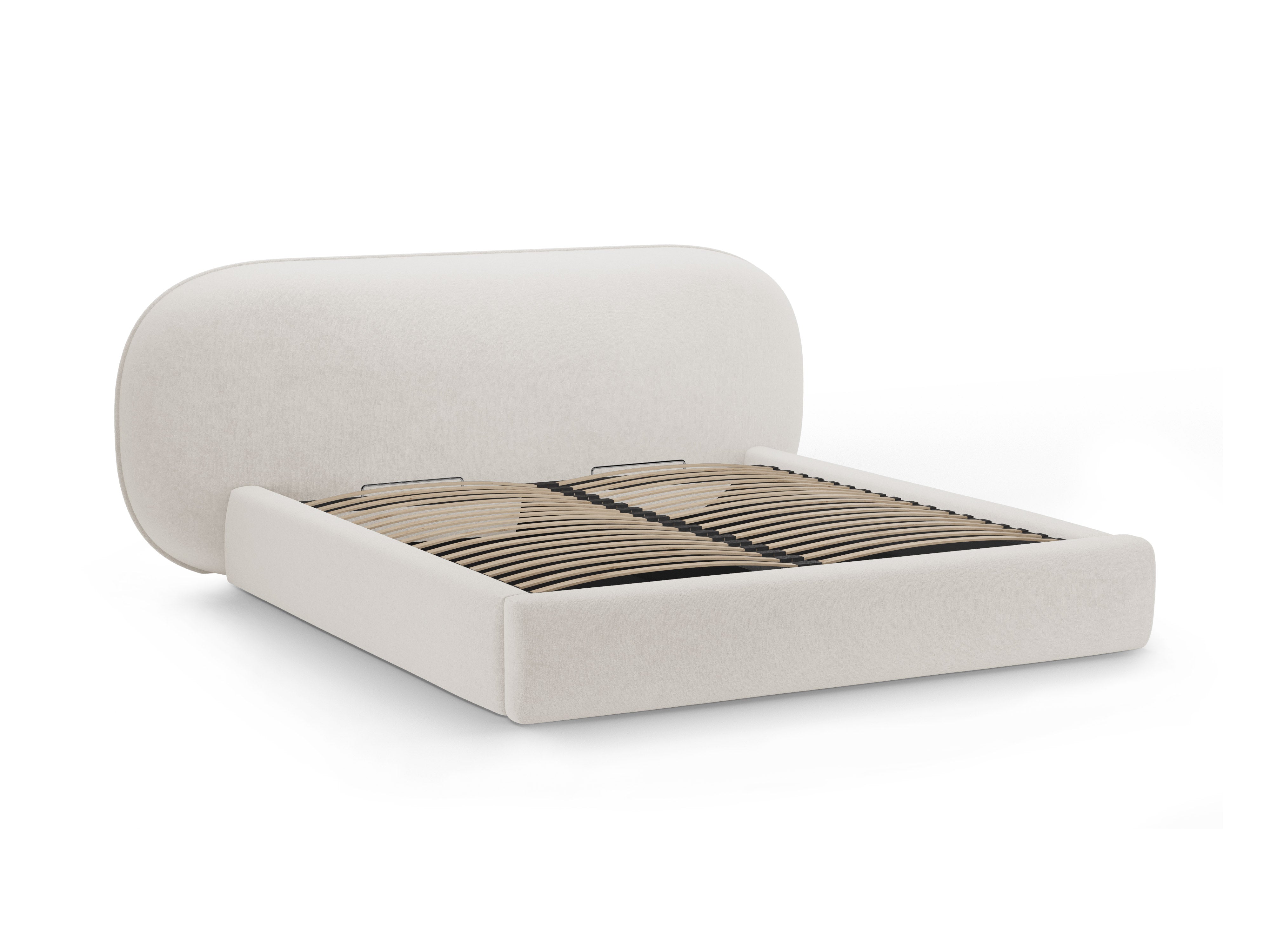 OVALO bed light beige chenille