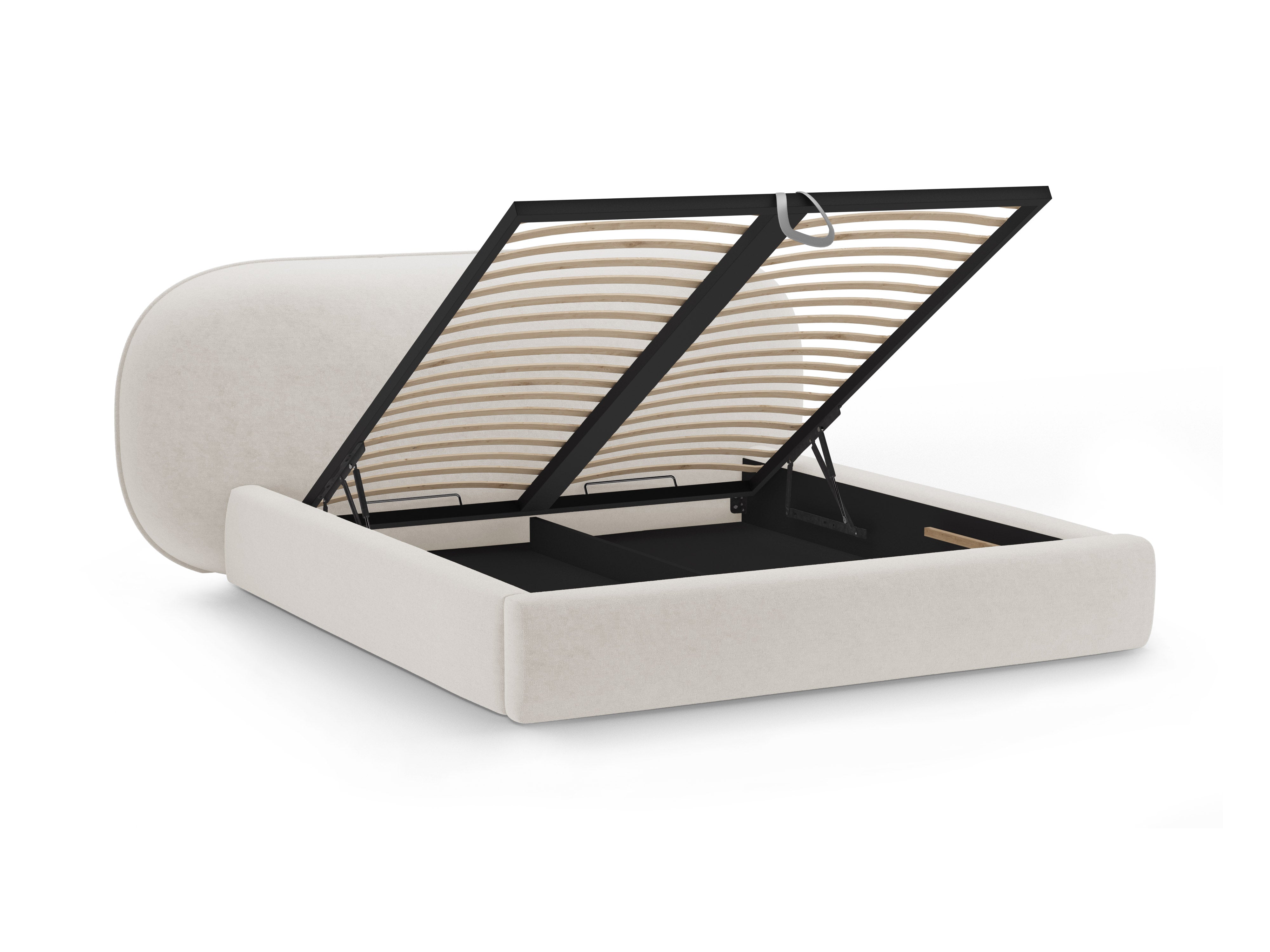 OVALO bed light beige chenille
