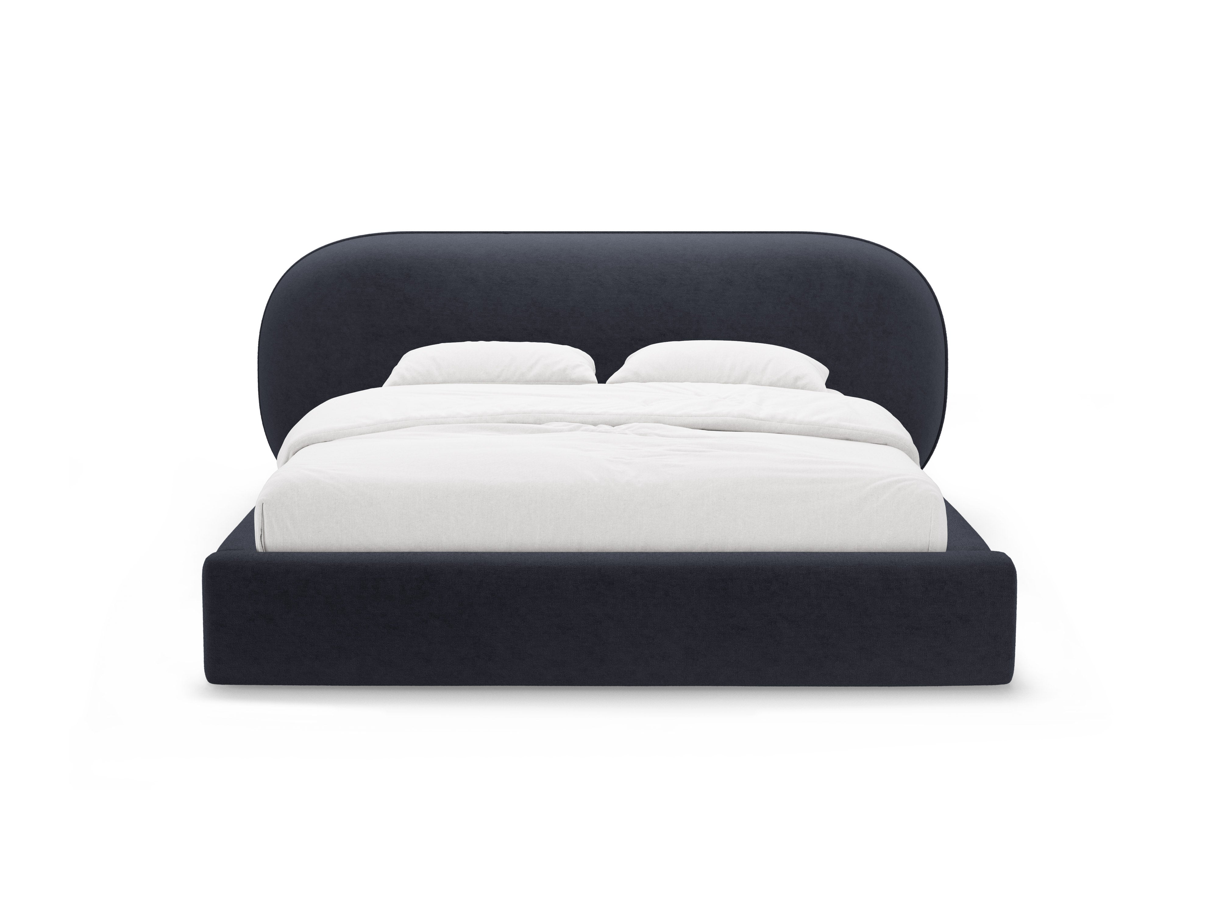 Bett OVALO dunkelblaues Chenille