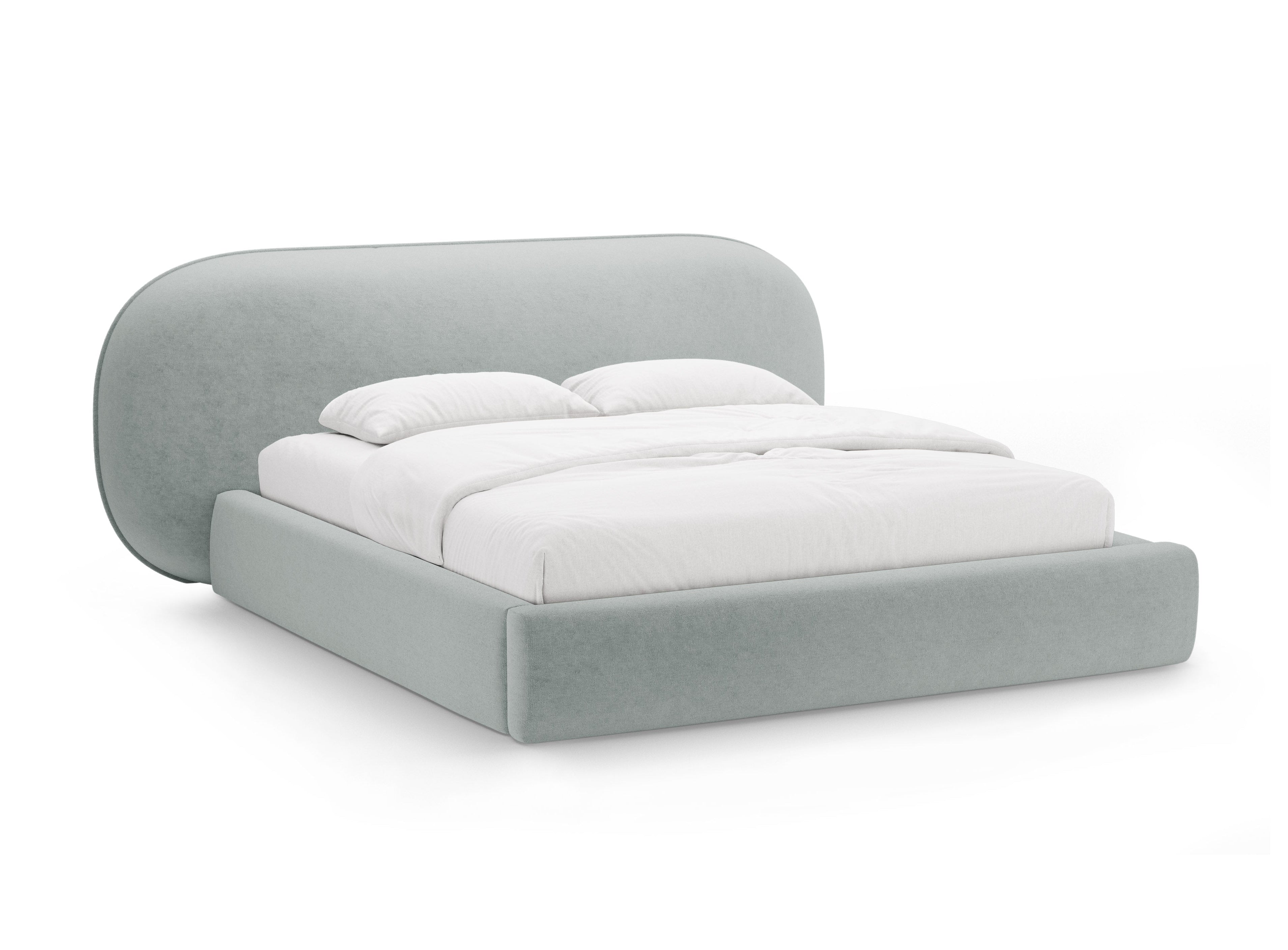 OVALO bed light blue chenille