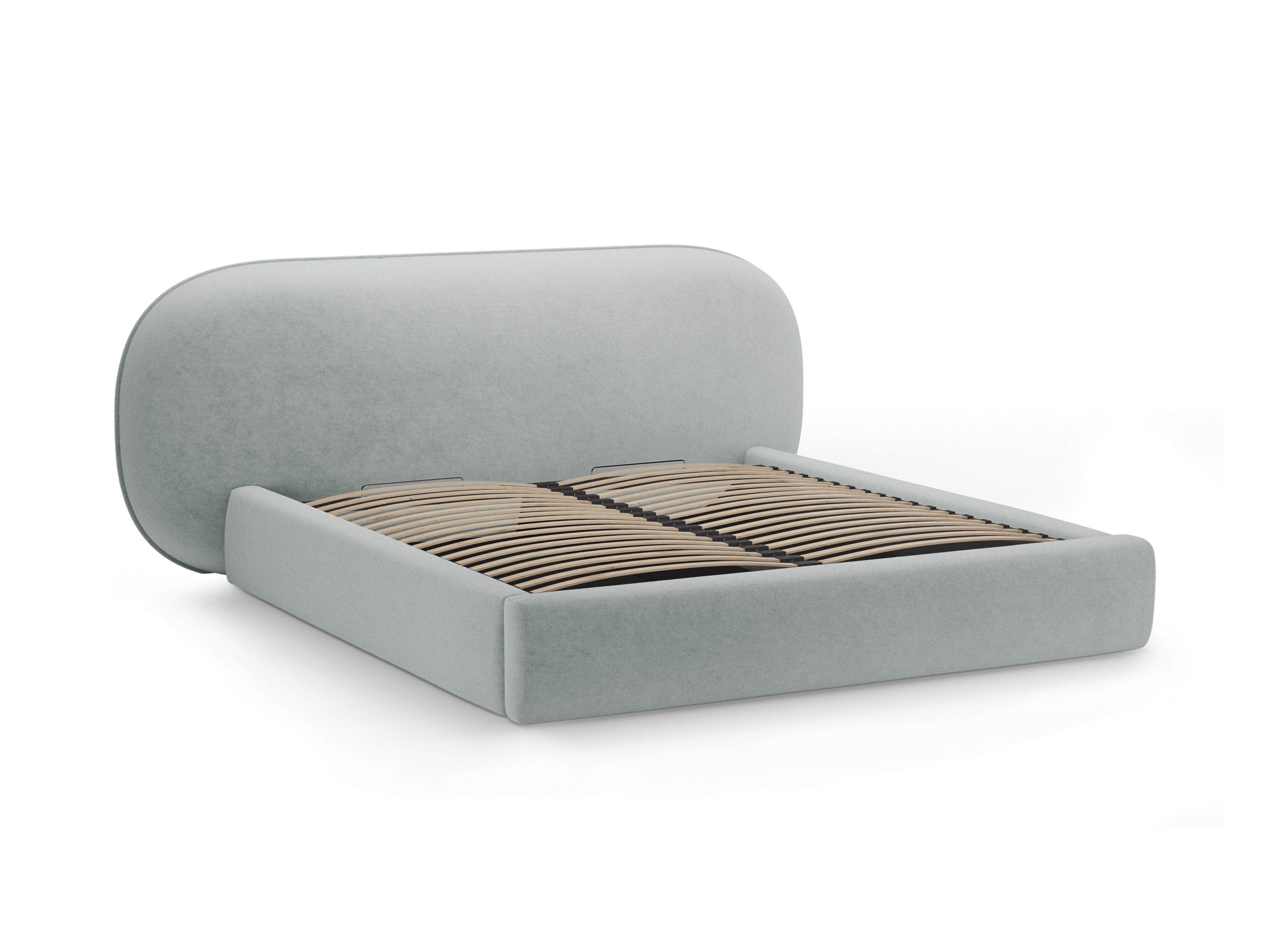 OVALO bed light blue chenille