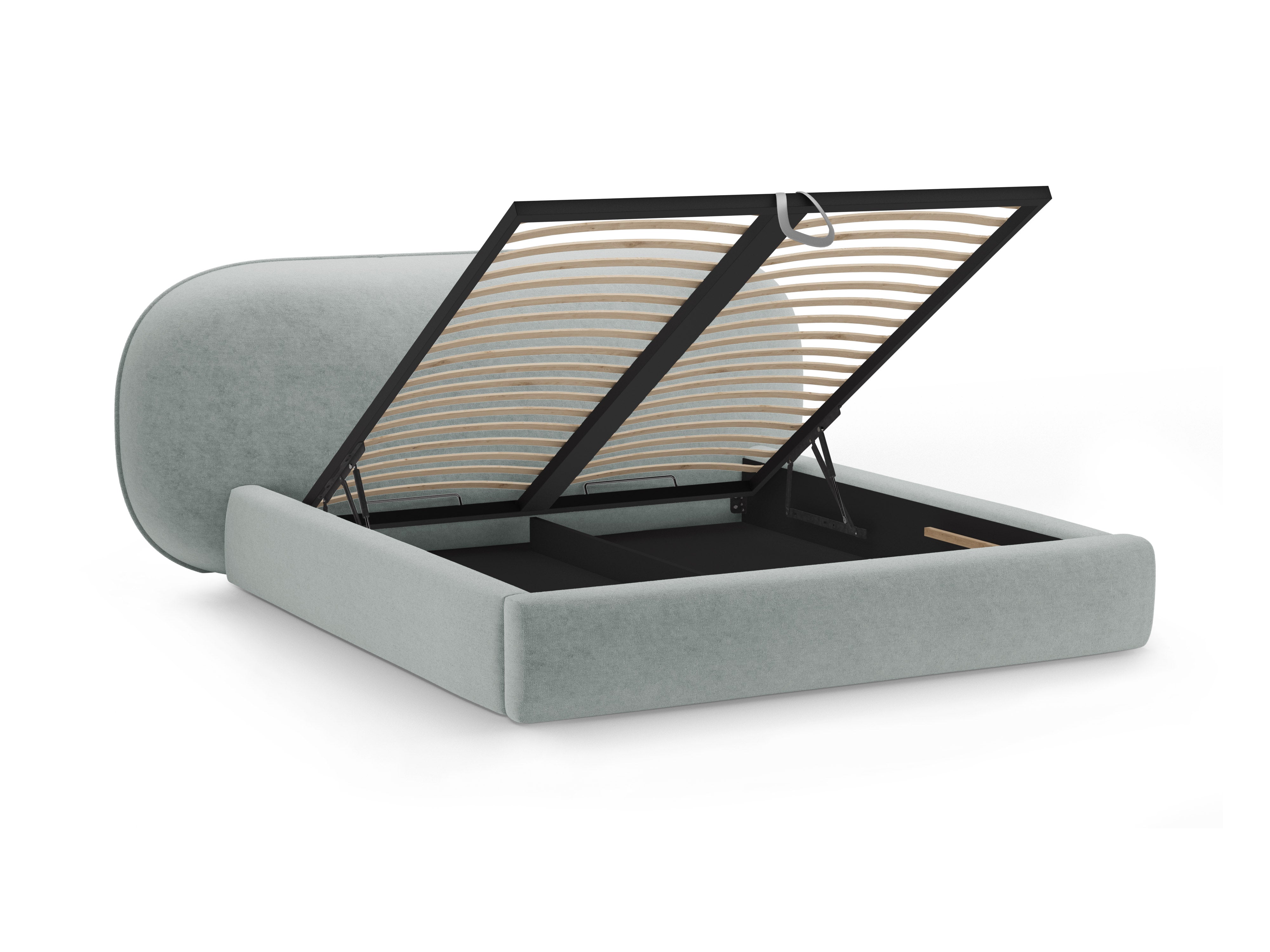 OVALO bed light blue chenille