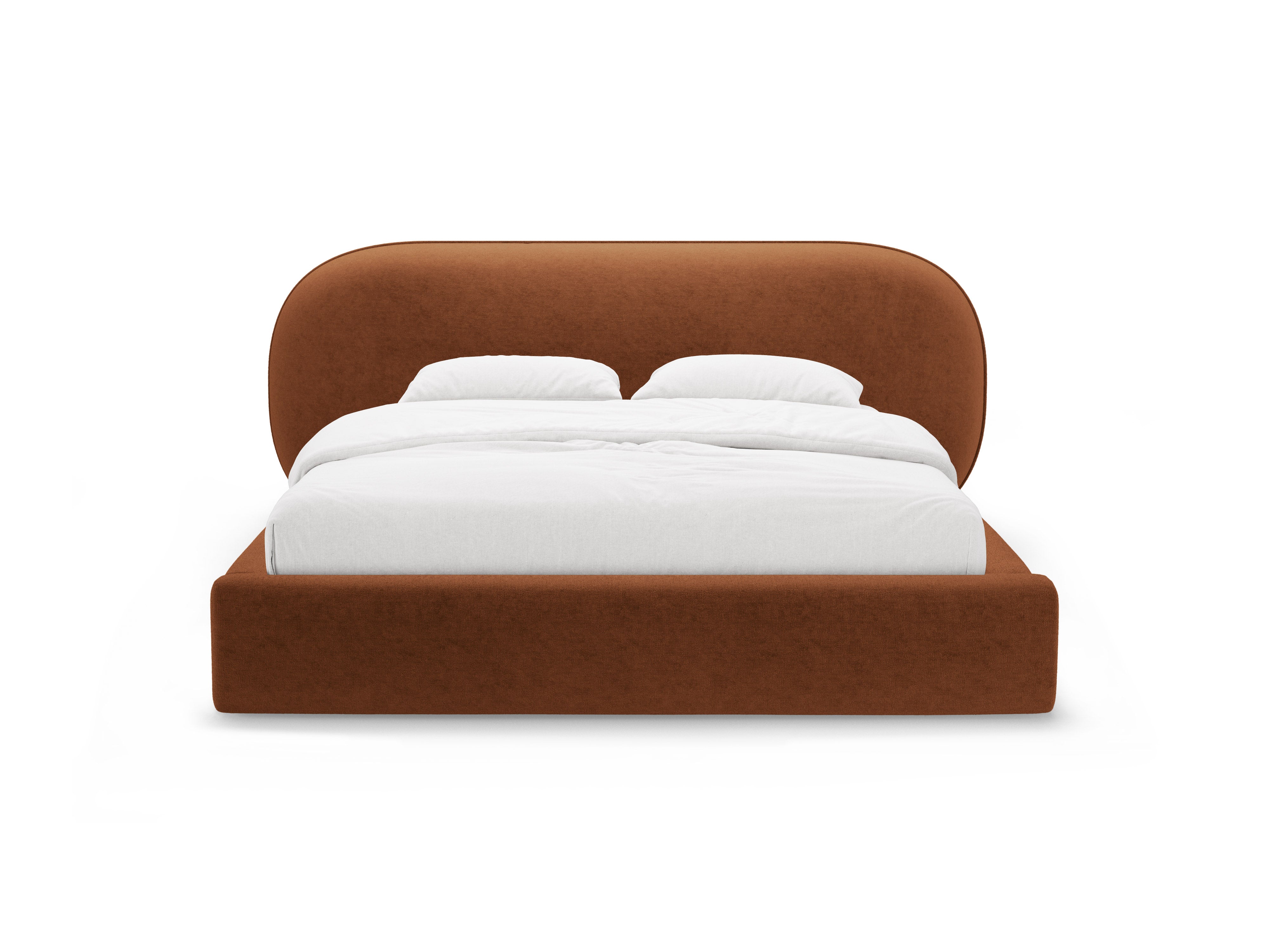OVALO Bed Terracotta Chenille