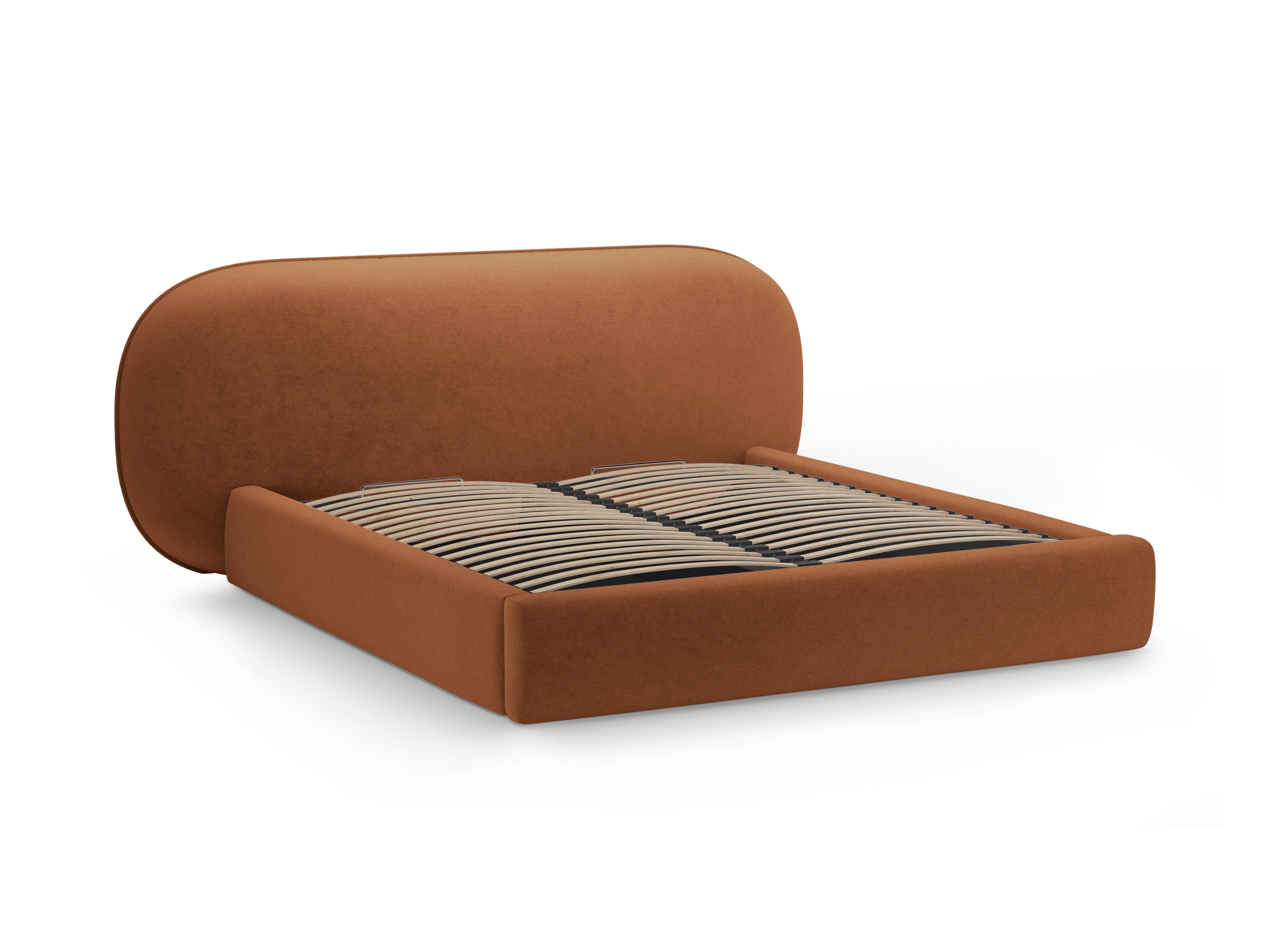OVALO Bed Terracotta Chenille