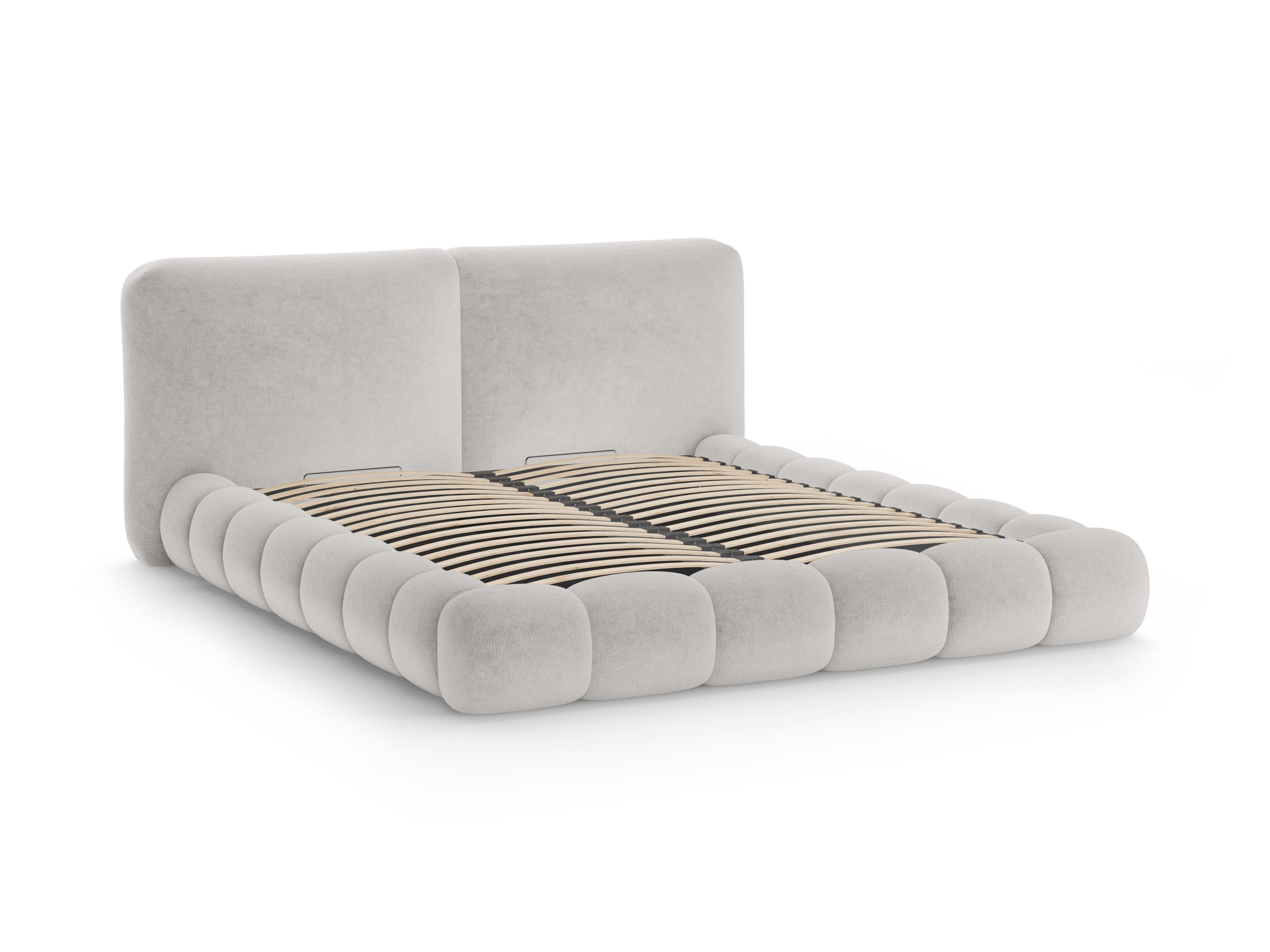 Bed SOLANGE beige chenille