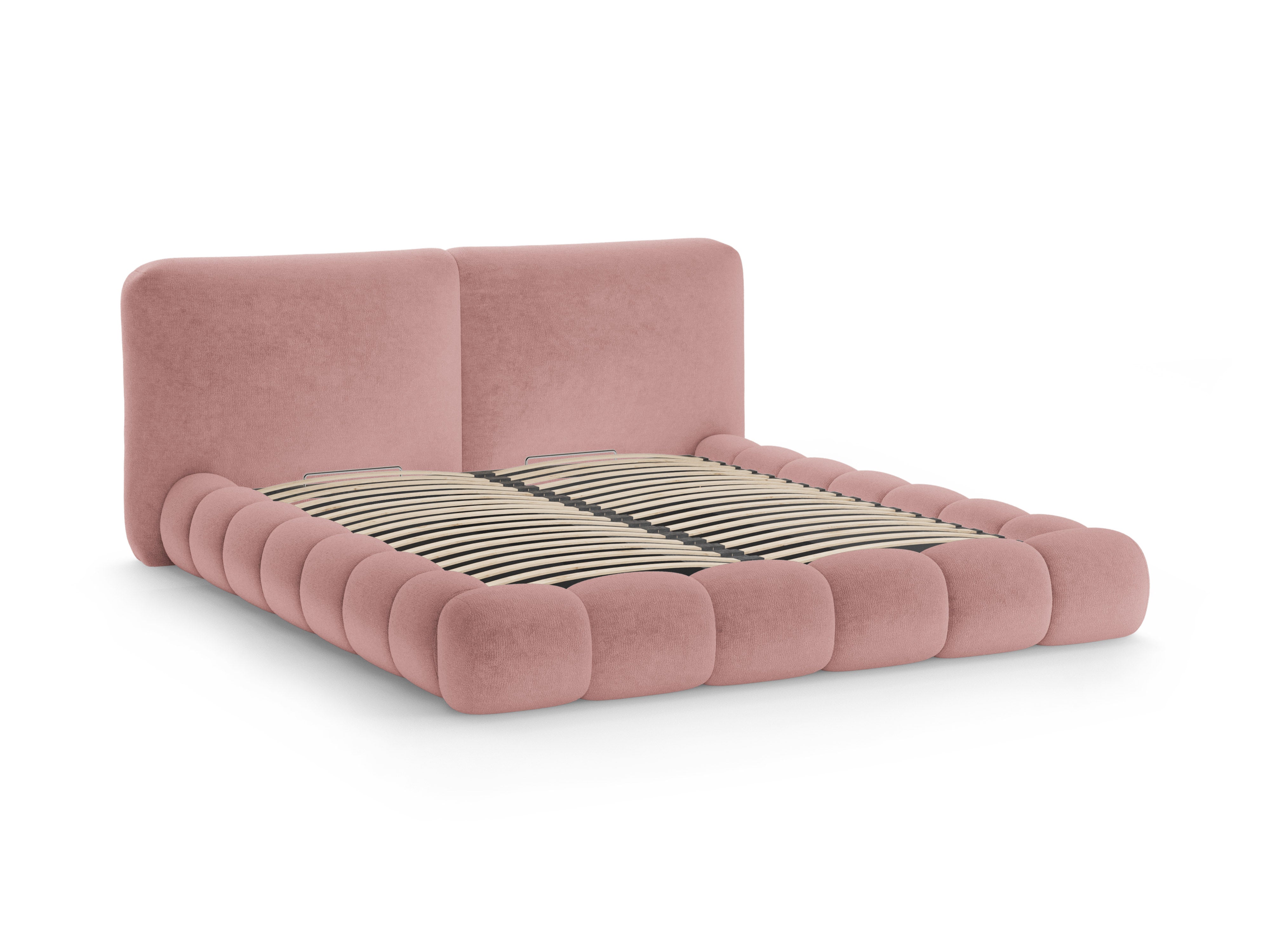 Bed SOLANGE roze chenille