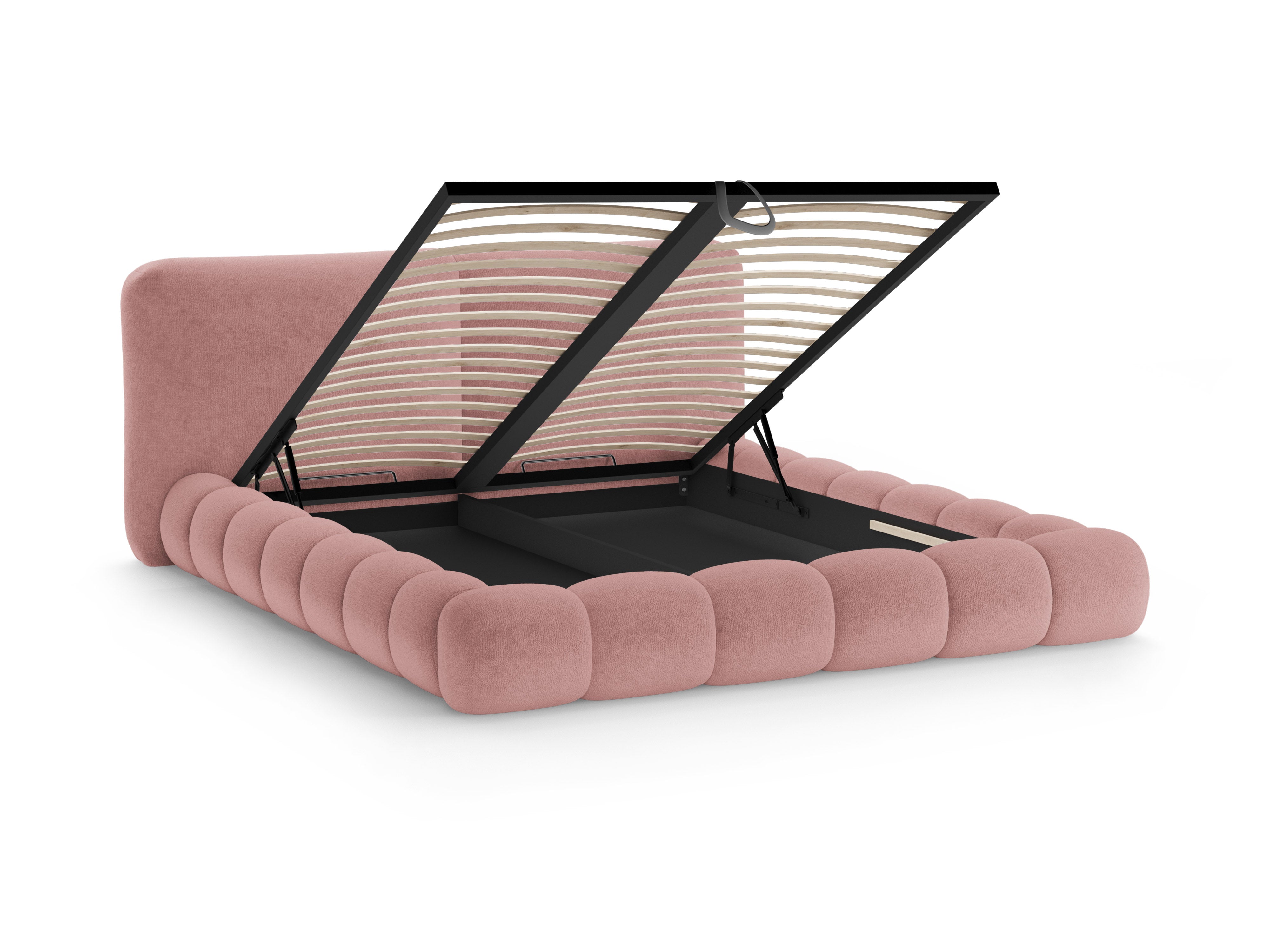 Bed SOLANGE roze chenille